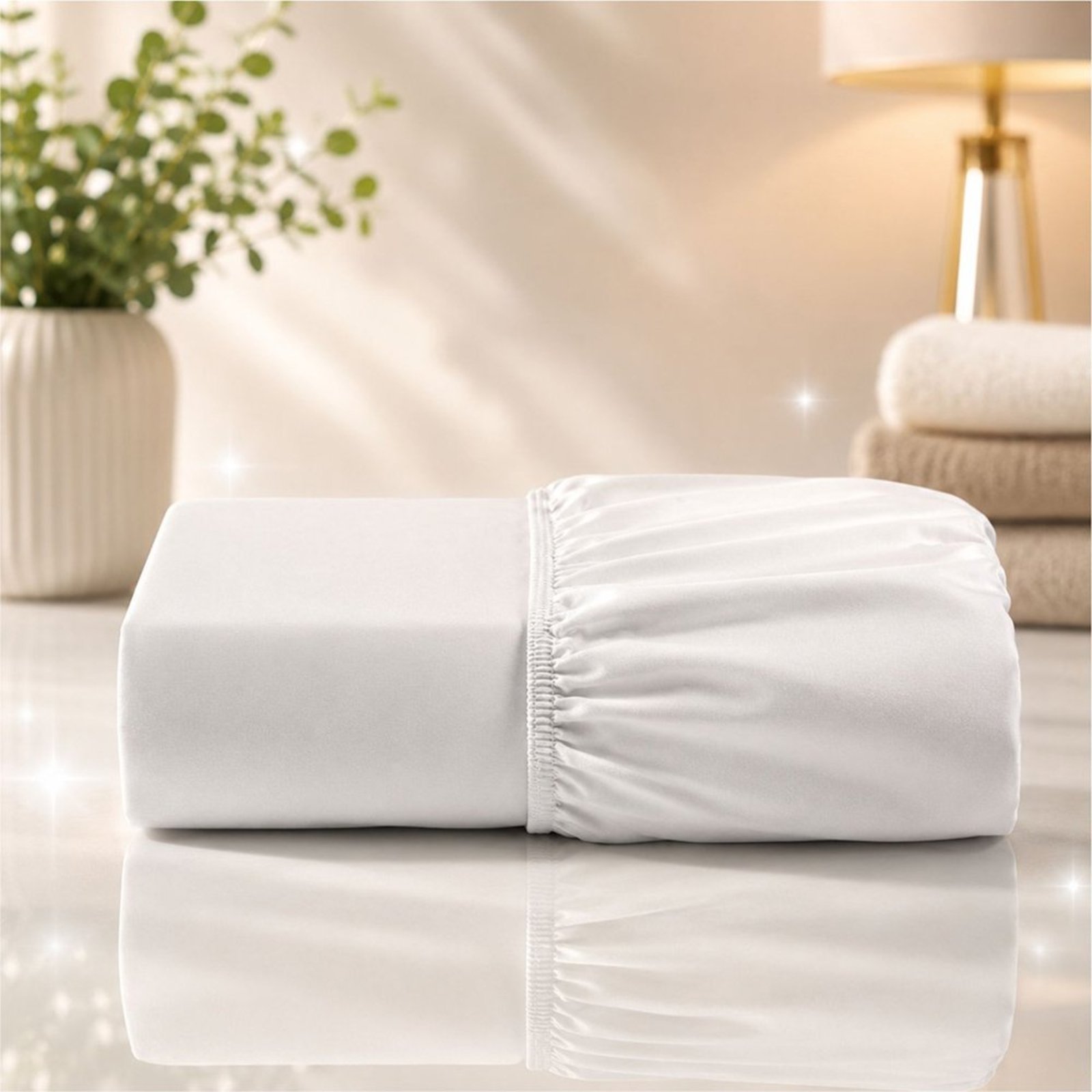 Jogo de Cama Lençol Quality King Micropercal 600 fios Macio - Branco