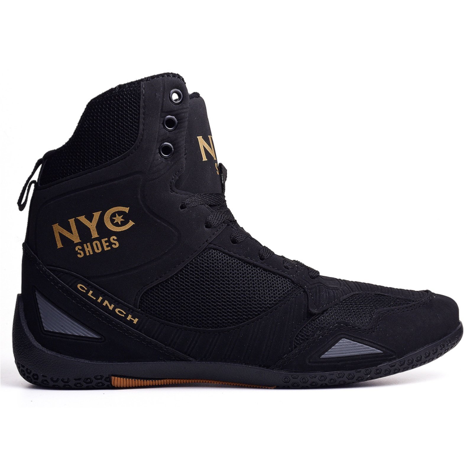 Tênis Bota Adulto para Academia e Treino Nyc Shoes Original Unissex Preto Ouro