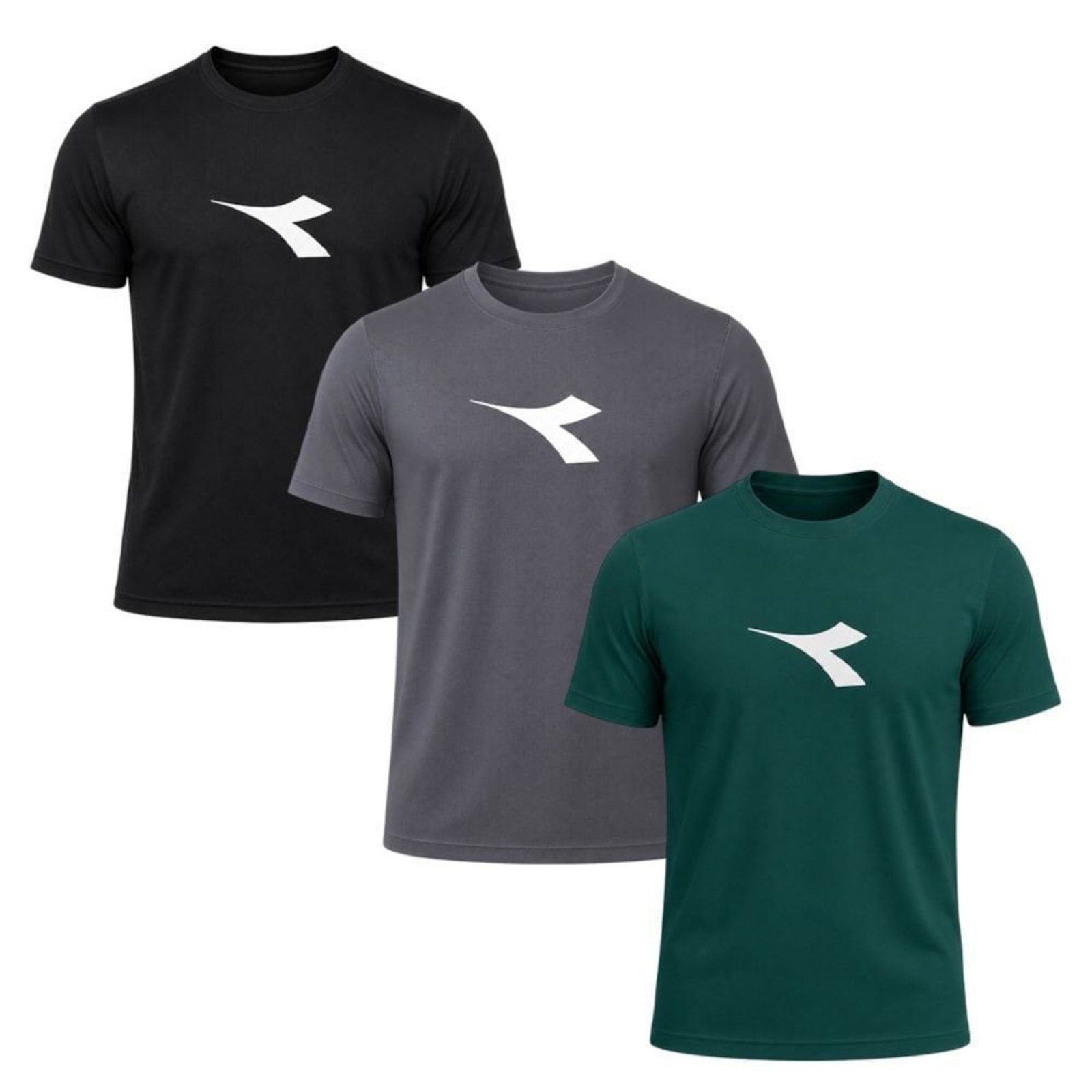 Kit 3 Camisetas Diadora Big Logo Masculino - Preto - Diadora