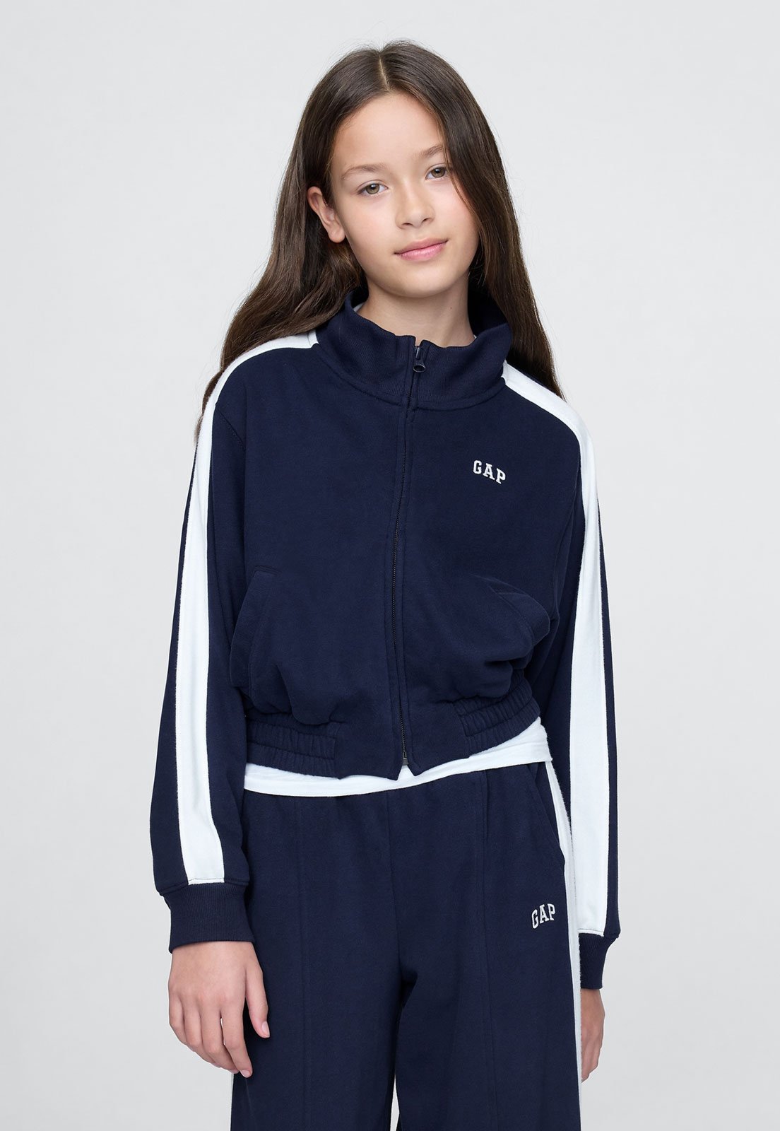 Infantil - Blusa de Moletom GAP Logo Azul-Marinho