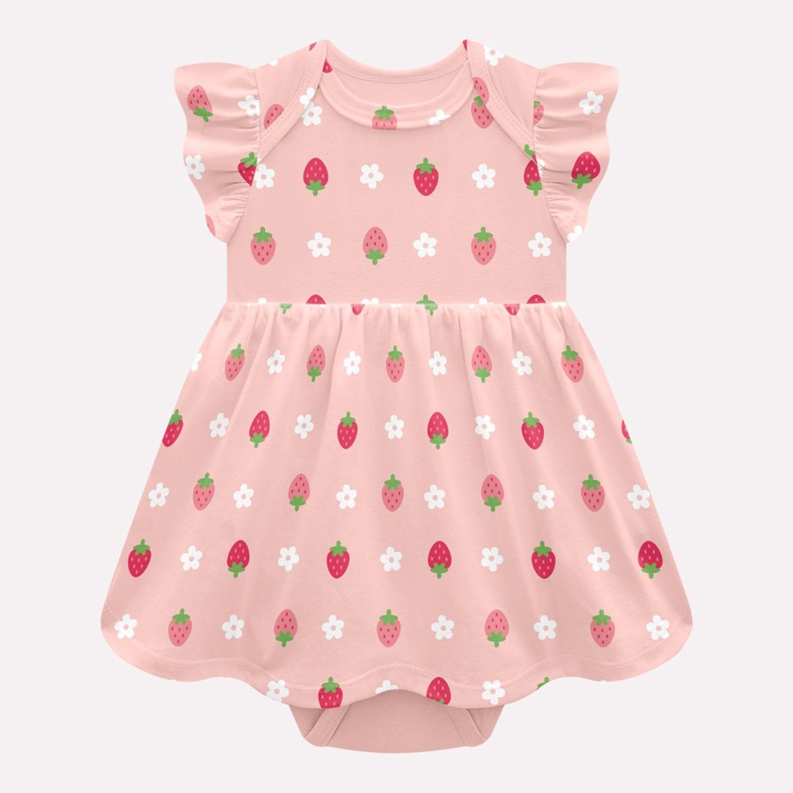 Infantil - Vestido Menina Morangos Kyly