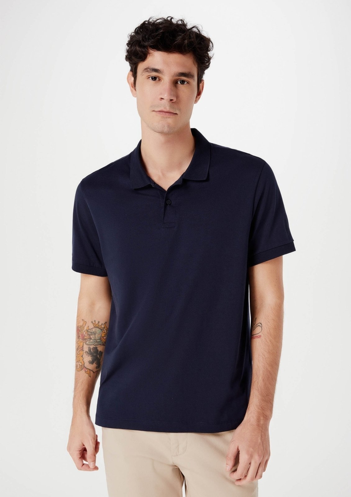 Camisa Polo Básica Masculina Regular Pima
