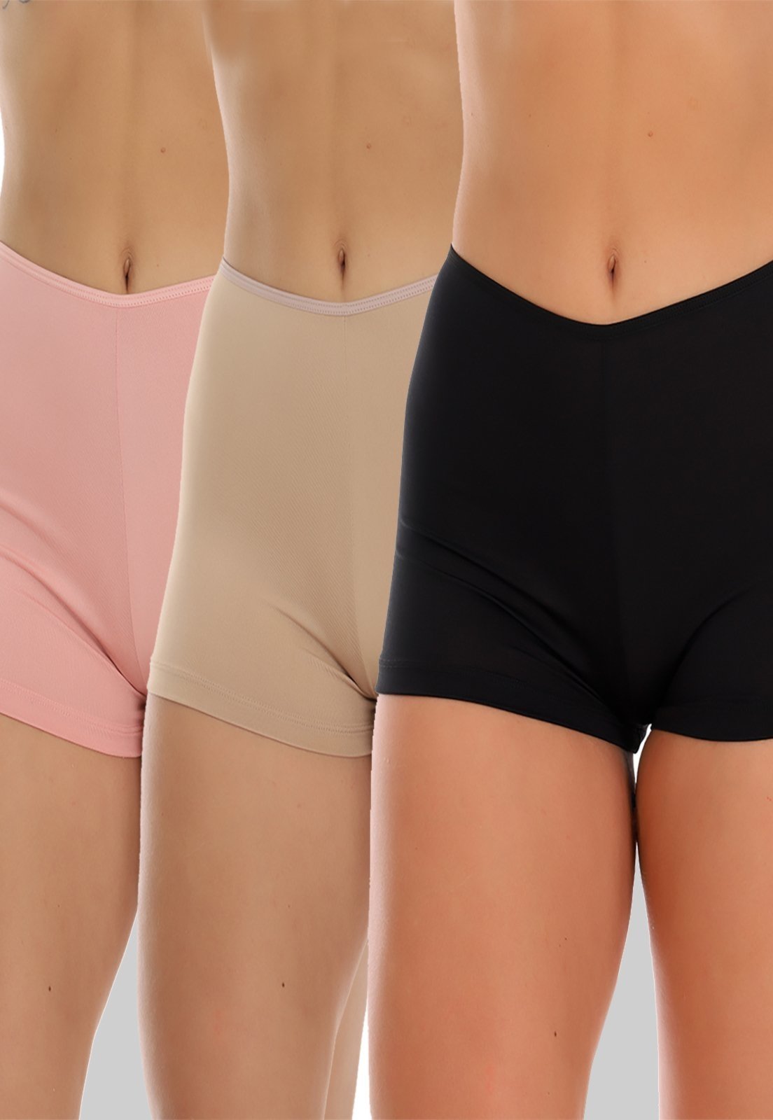 Kit 3 Short Íntimo Fristyle Segunda Pele