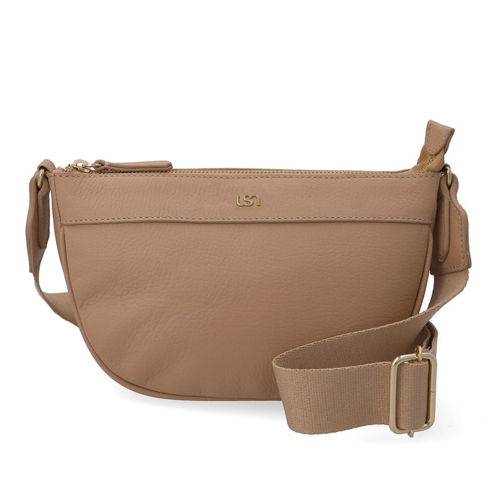 Bolsa Tiracolo Couro Bege