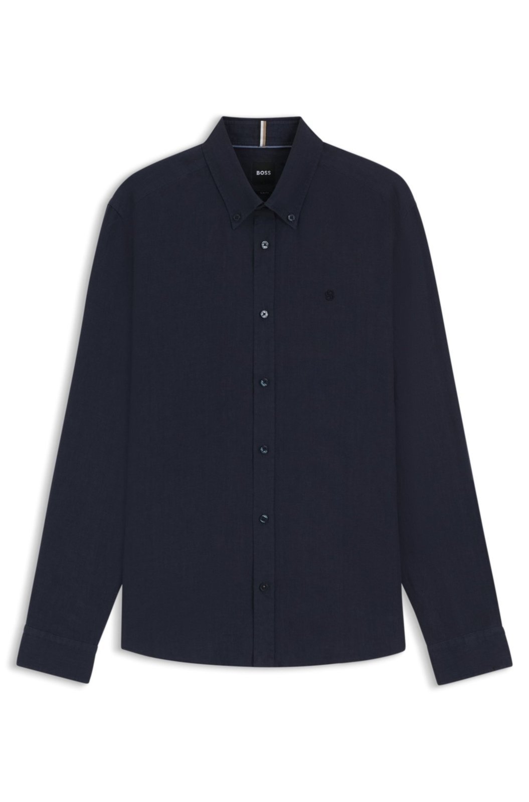 Camisa de ajuste slim em linho