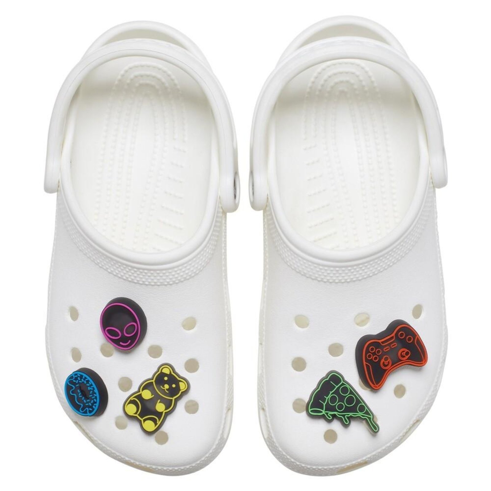 Vista 3 Infantil - Jibbitz™ Led Dude Bro Pack com 5 Peças Crocs branco