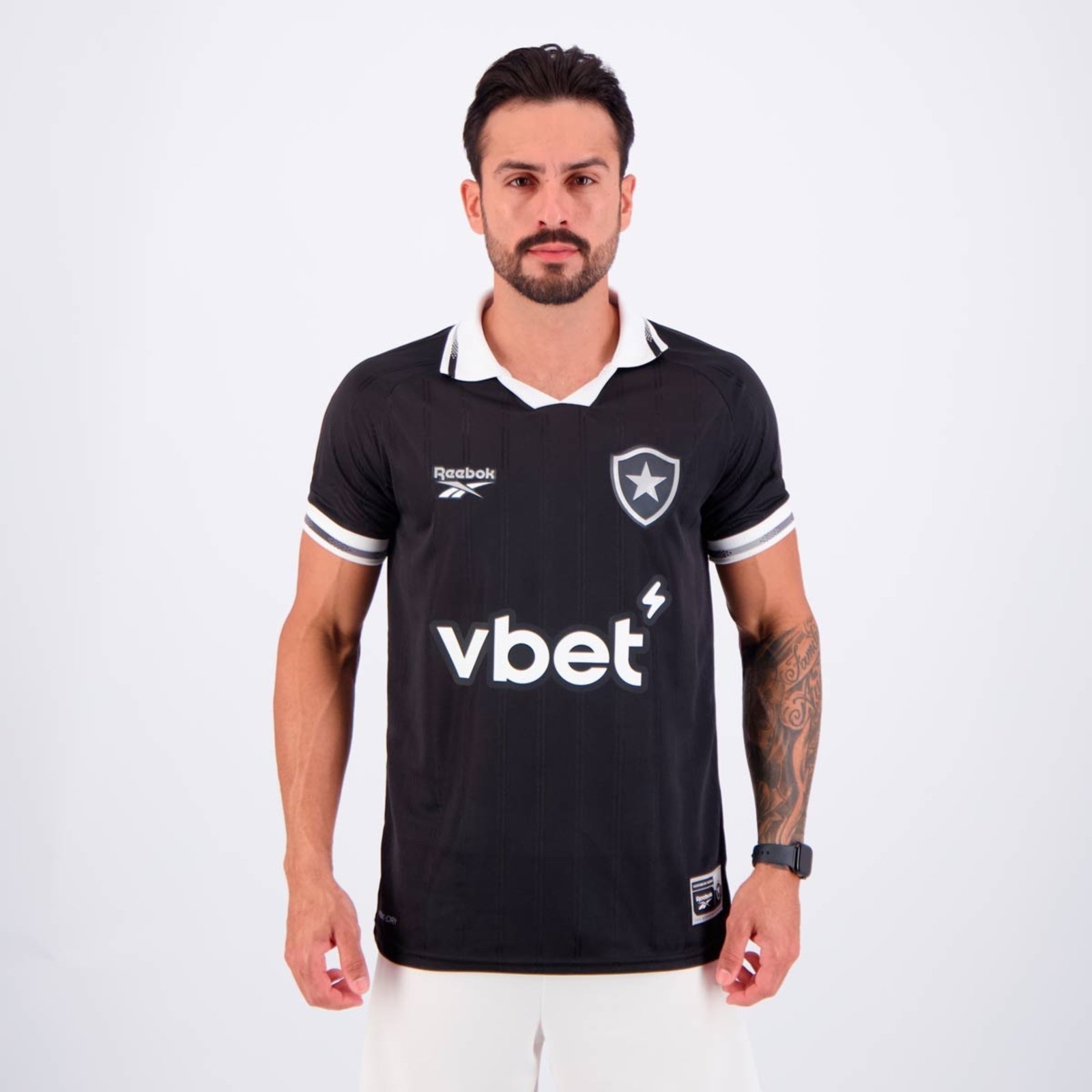 Vista 2 Camisa Reebok Botafogo II 2025 preto Reebok preto