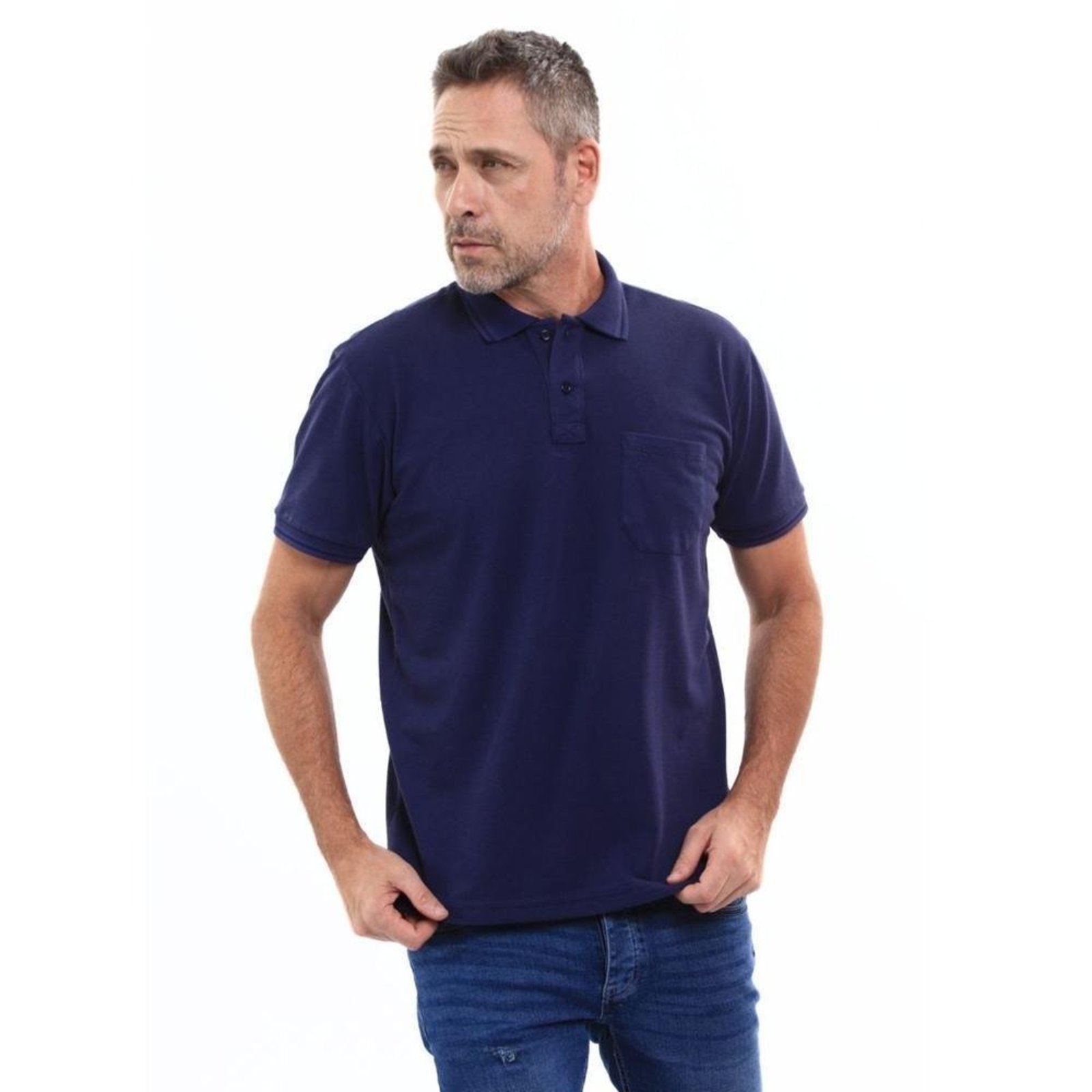 Camisa Polo Masculina Com Bolso Dia a Dia