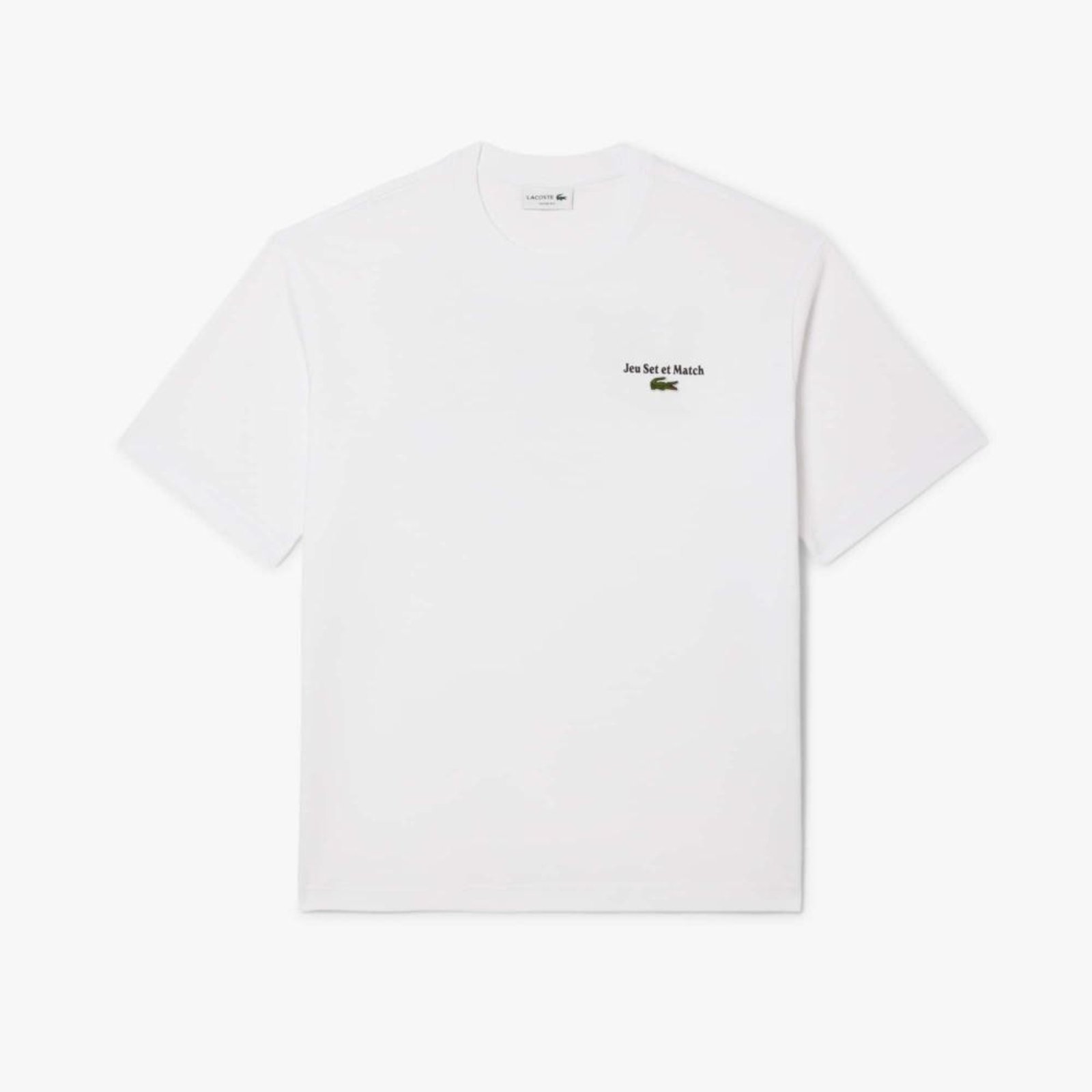 Camiseta Estampada de Malha Pesada de Caimento Folgado Branco