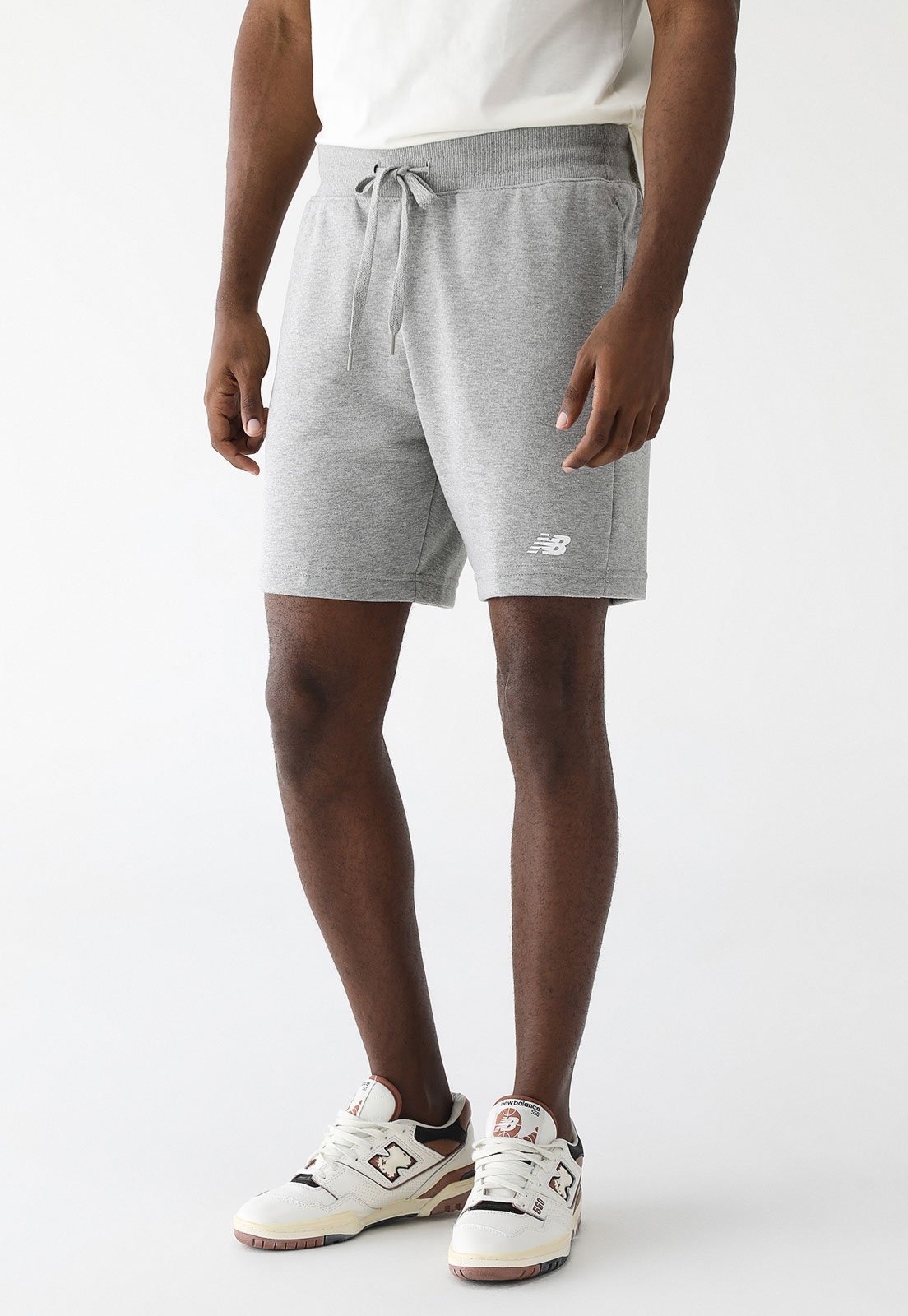 Vista 2 Bermuda de Moletom New Balance Reta Essentials cinza New Balance cinza