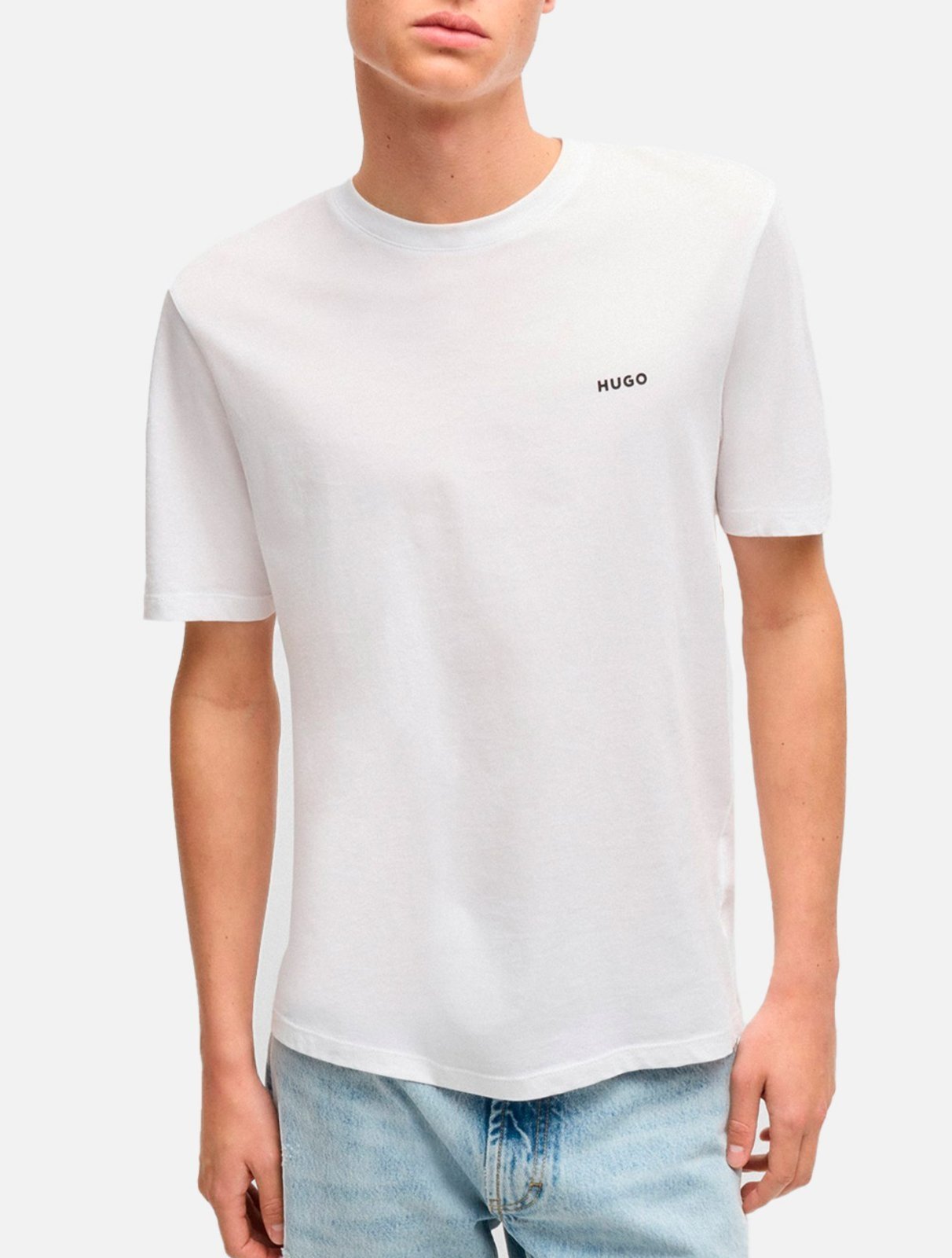 Camiseta Hugo Boss Masculina Regular Dero222 Branca