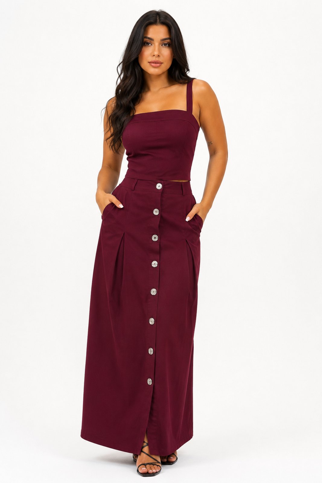 Conjunto Feminino D Bell Outlet Fashion Vinho