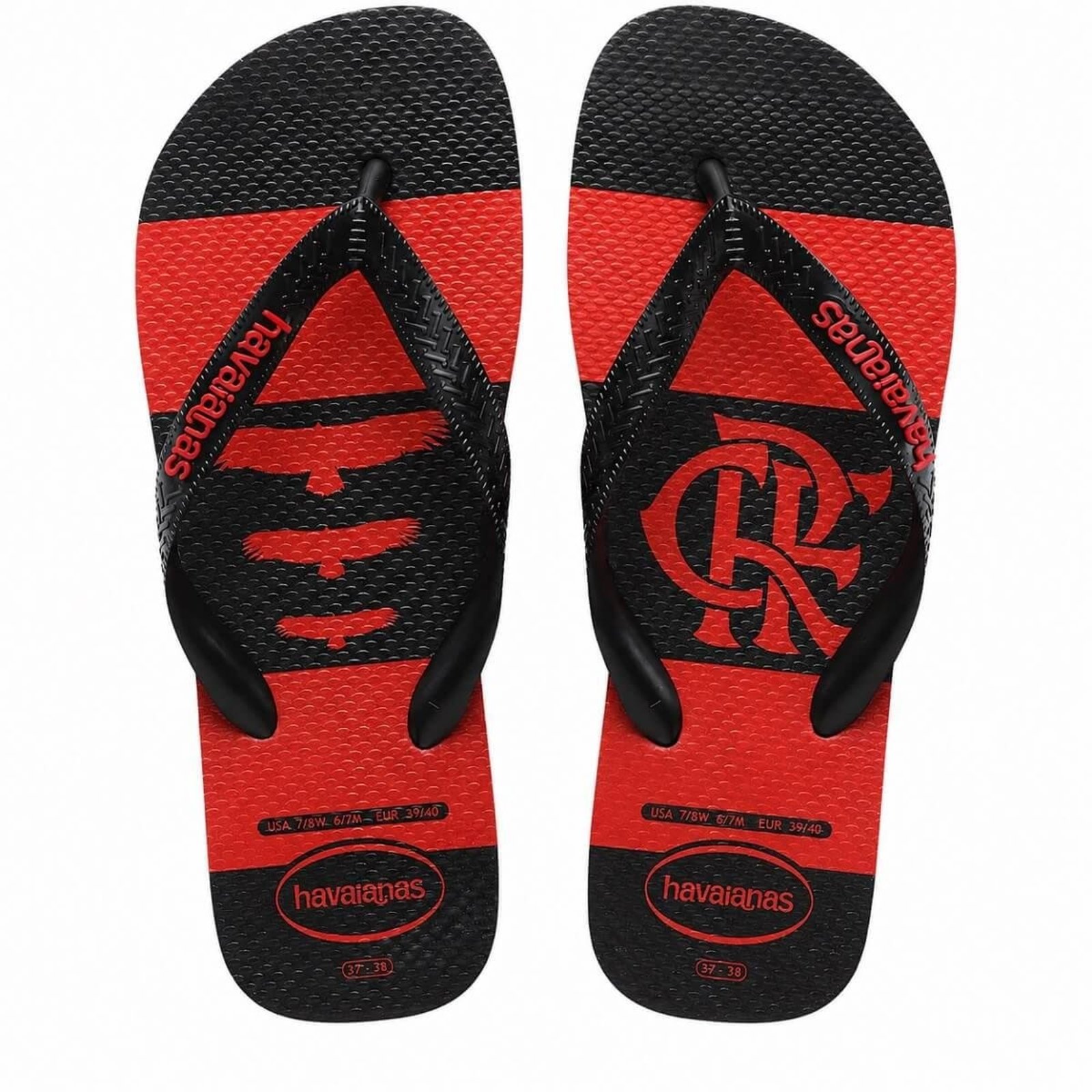 Chinelo Havaianas Masculino Top Times Flamengo Preto