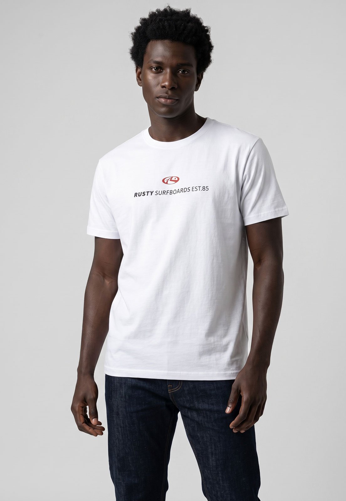 Camiseta Masculina Rusty Silk MC Strike Branca