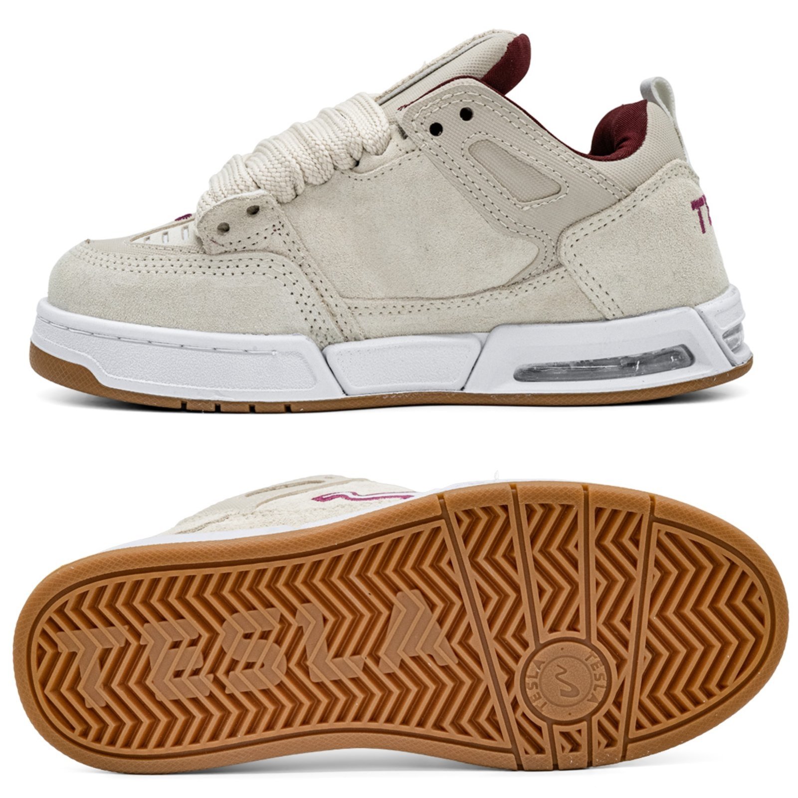Vista 3 Tênis Tesla Nine Gold Off White Unissex | Branco branco gold TESLA branco gold