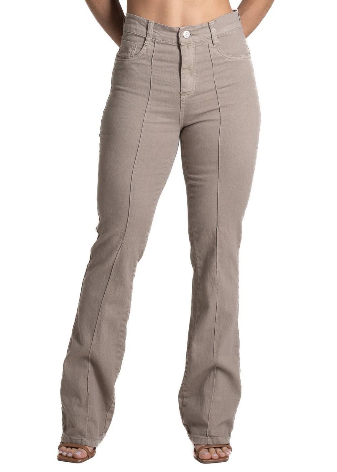 Calça Sarja Sawary Boot Cut - 282311 - Bege - Sawary