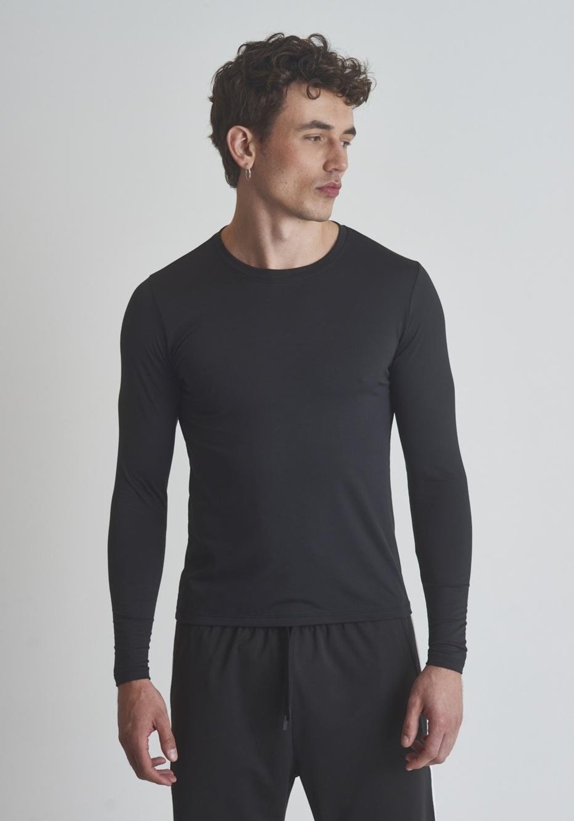Camiseta básica térmica preta