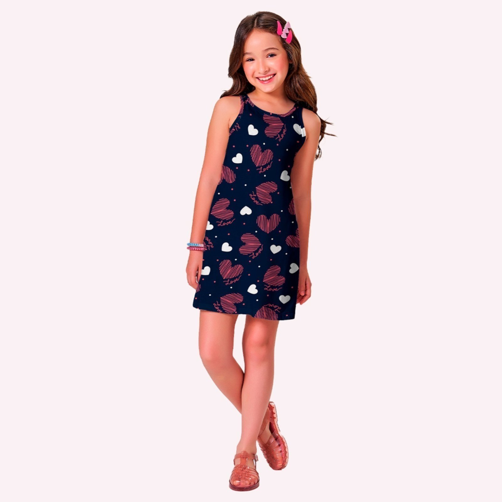 Infantil - Vestido Menina em Algodão Kyly