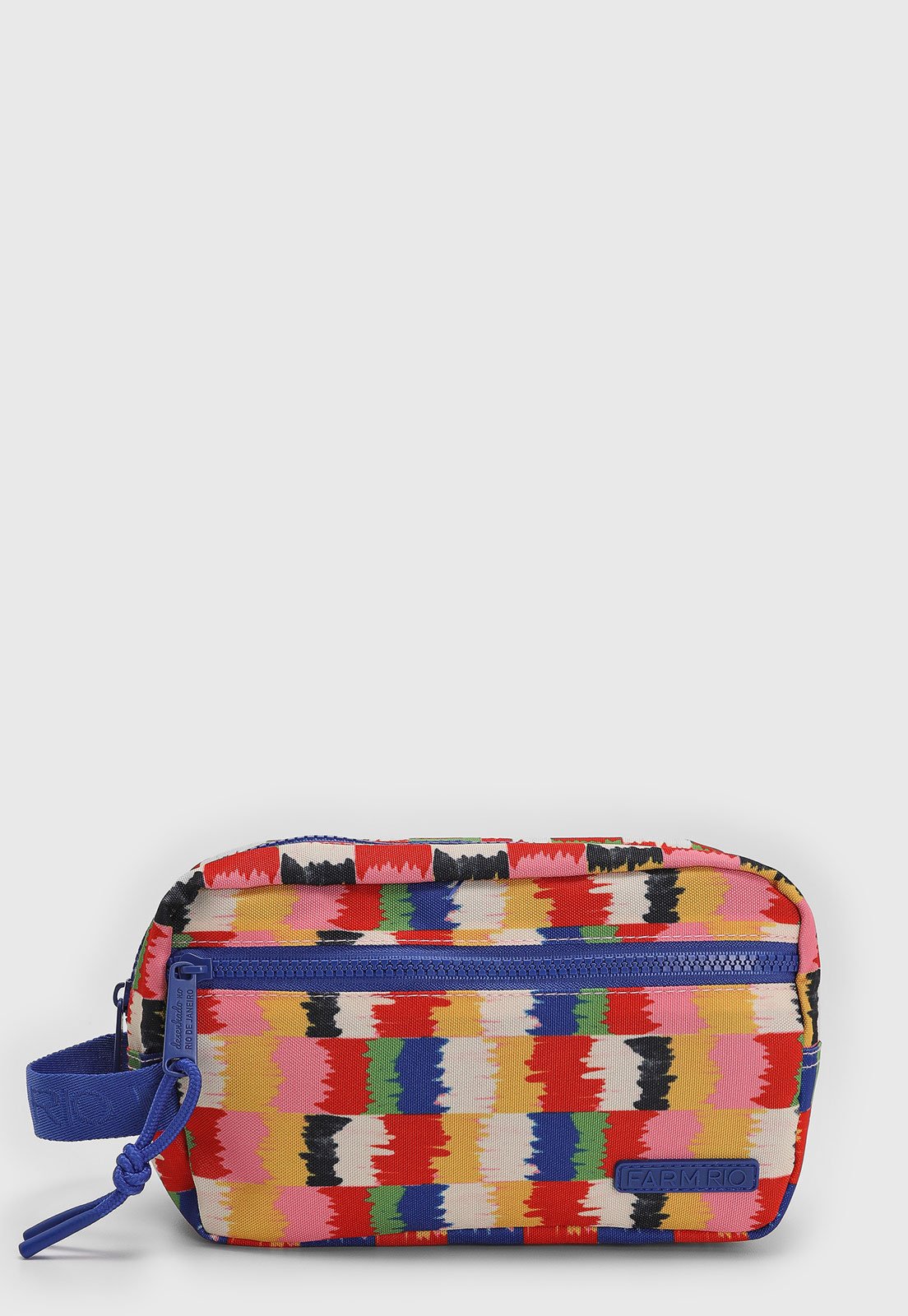 Necessaire Feminina FARM Amo Quadriculado Bosque Passa Colorida