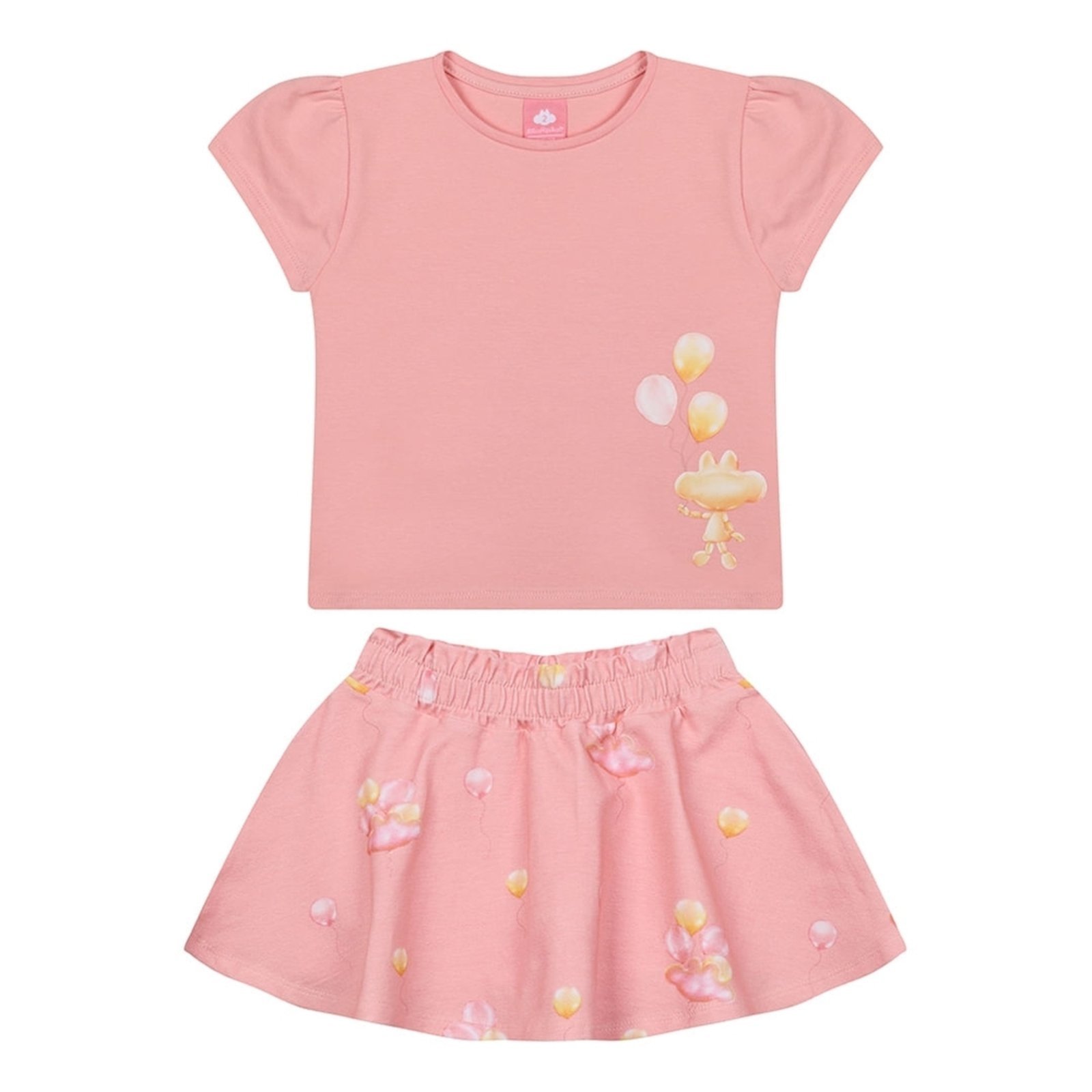 Infantil - Conjunto Curto Estampado Feminino Lilica Ripilica