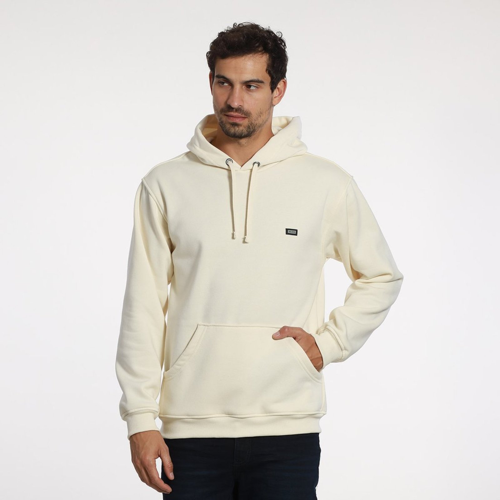 Moletom Masculino Blusa Canguru VLCS Off White
