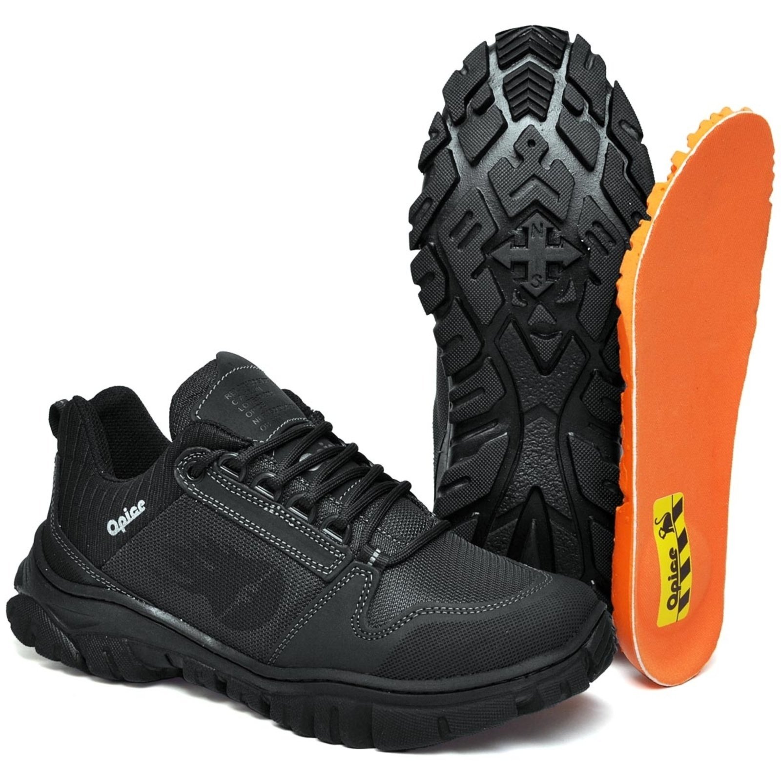 Vista 3 Tenis Kiev Calçado de Segurança EPI com CA 48011 Conforto e Proteção para seu Trabalho Opice preto Opice preto