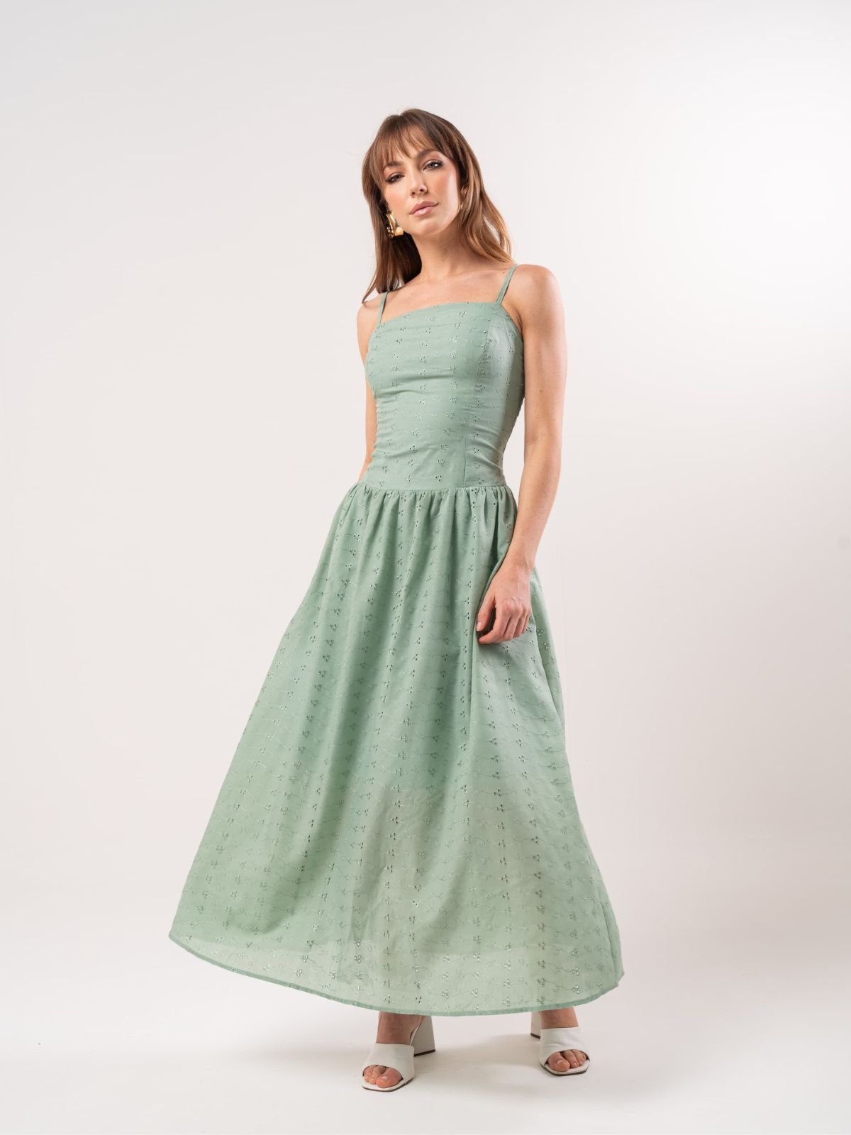 Vestido Laise Cintura Baixa Lily Daisy Verde Menta LS060