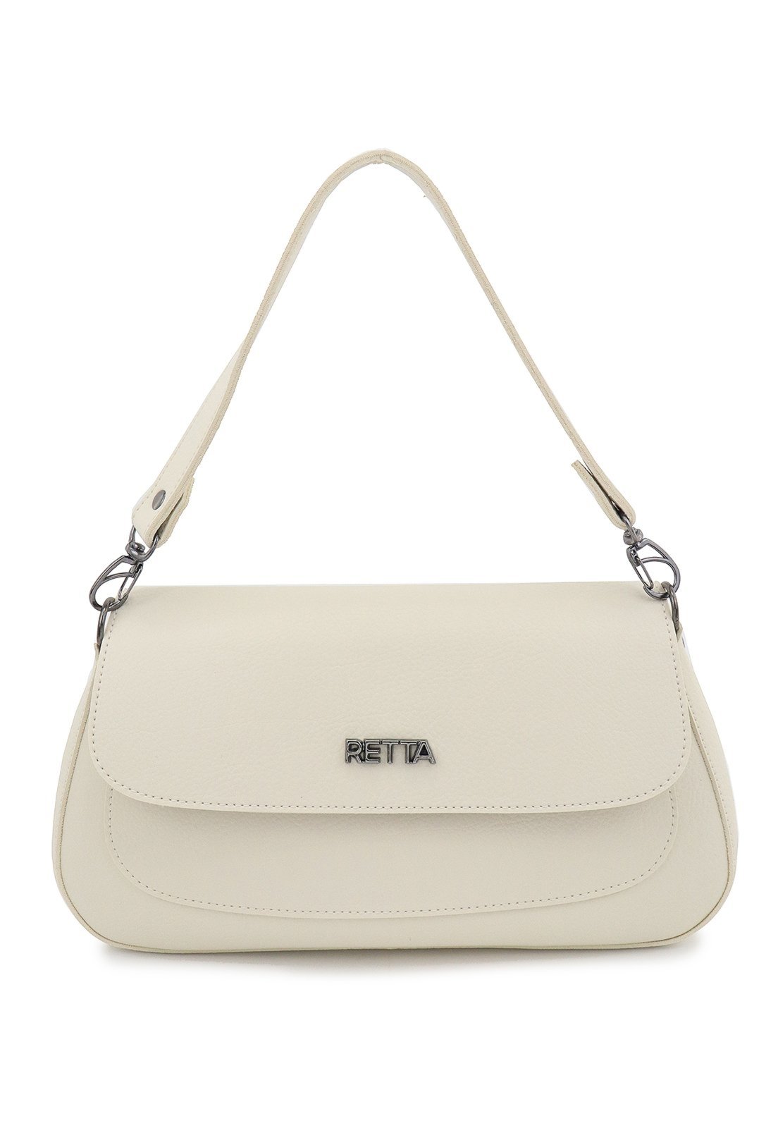 Vista 2 Bolsa Feminina Transversal Pequena Para Festa de Ombro e Mão Retta Oficial Marfim bege bege