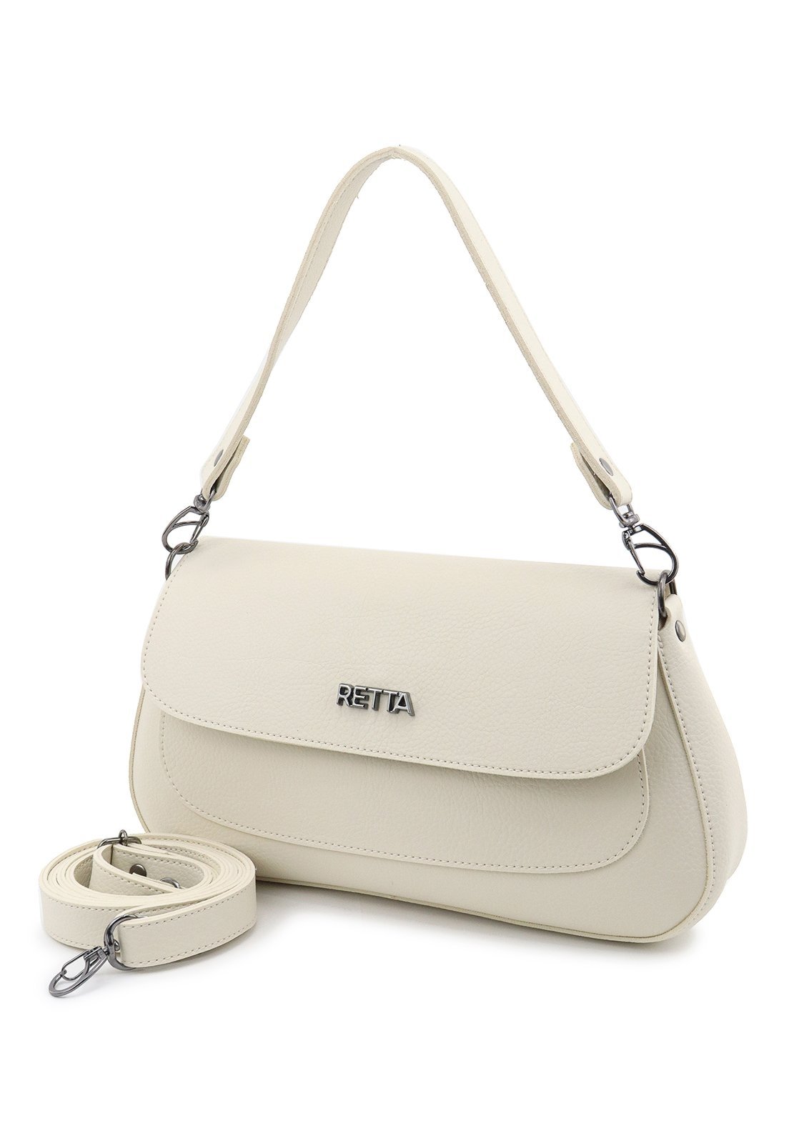 Vista 3 Bolsa Feminina Transversal Pequena Para Festa de Ombro e Mão Retta Oficial Marfim bege bege