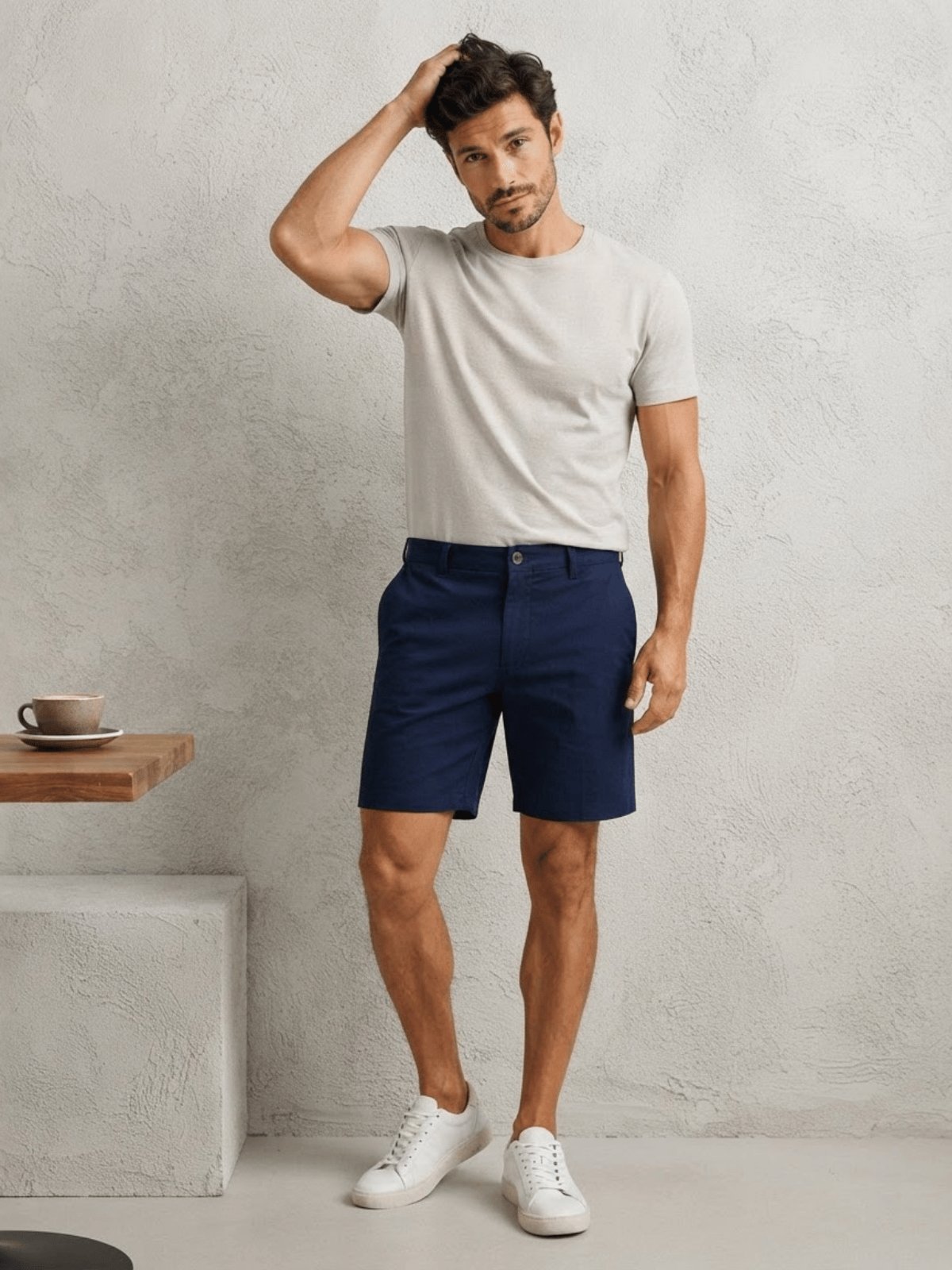 Bermuda Masculina Social Tecido Plano Hangar 33