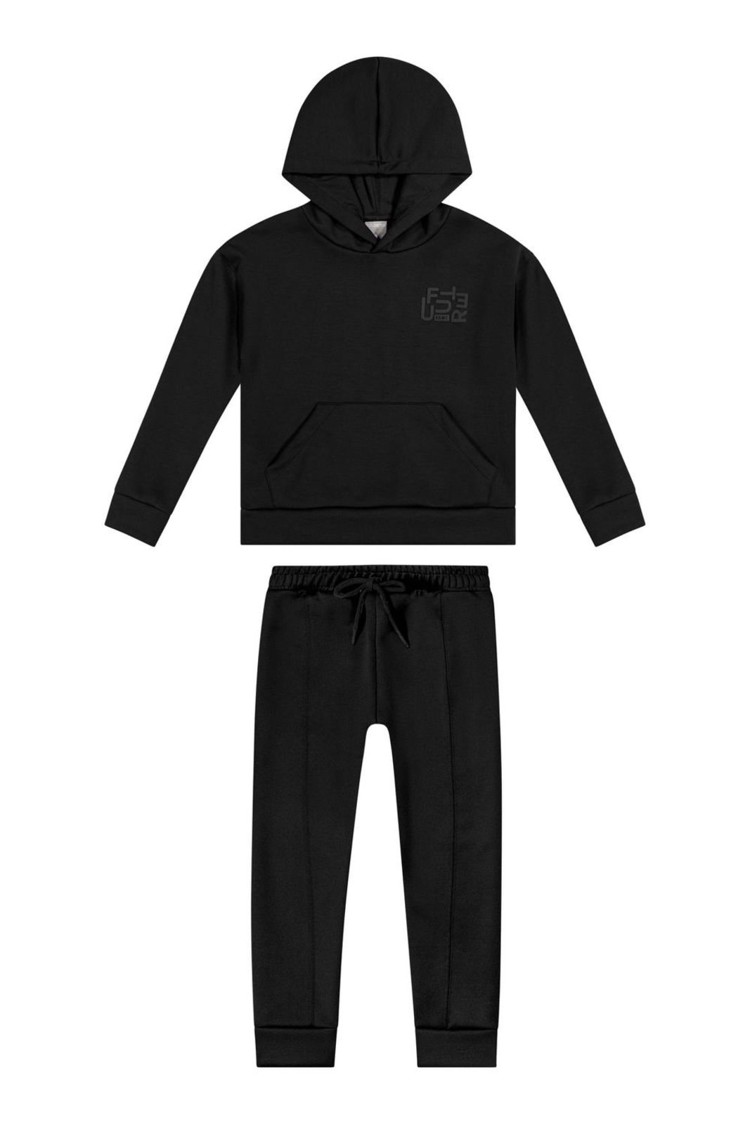 Infantil - Conjunto Longo Menino Com Capuz Colorittá Preto