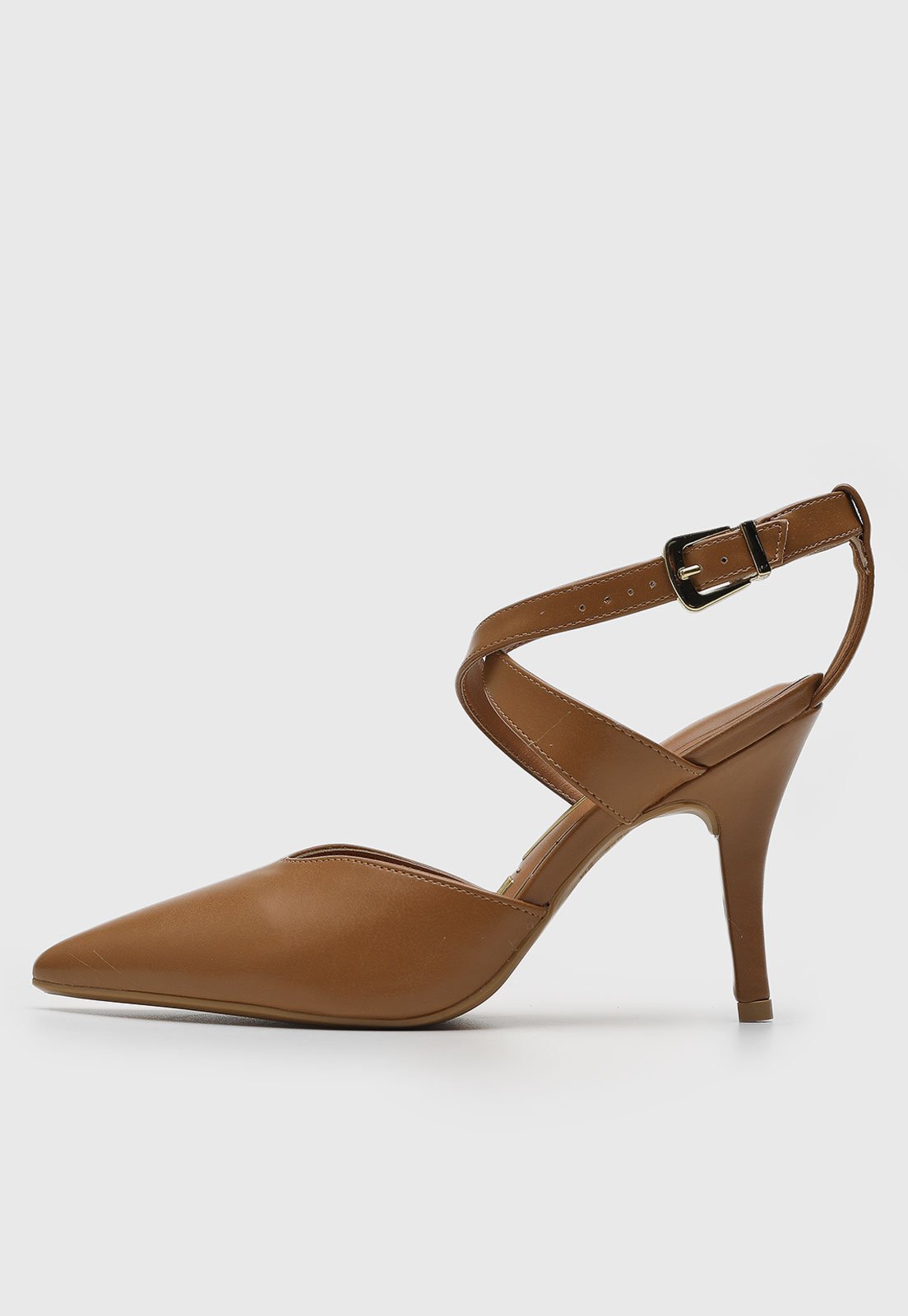 Scarpin Slingback Vizzano Transpasse Caramelo