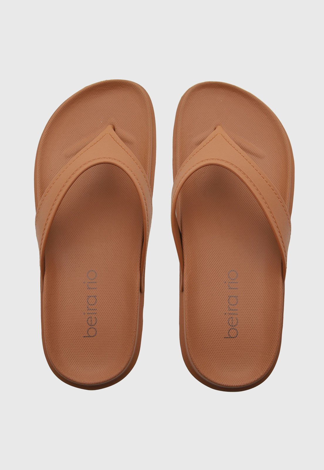 Chinelo Feminino Beira Rio Tiras Finas Bege