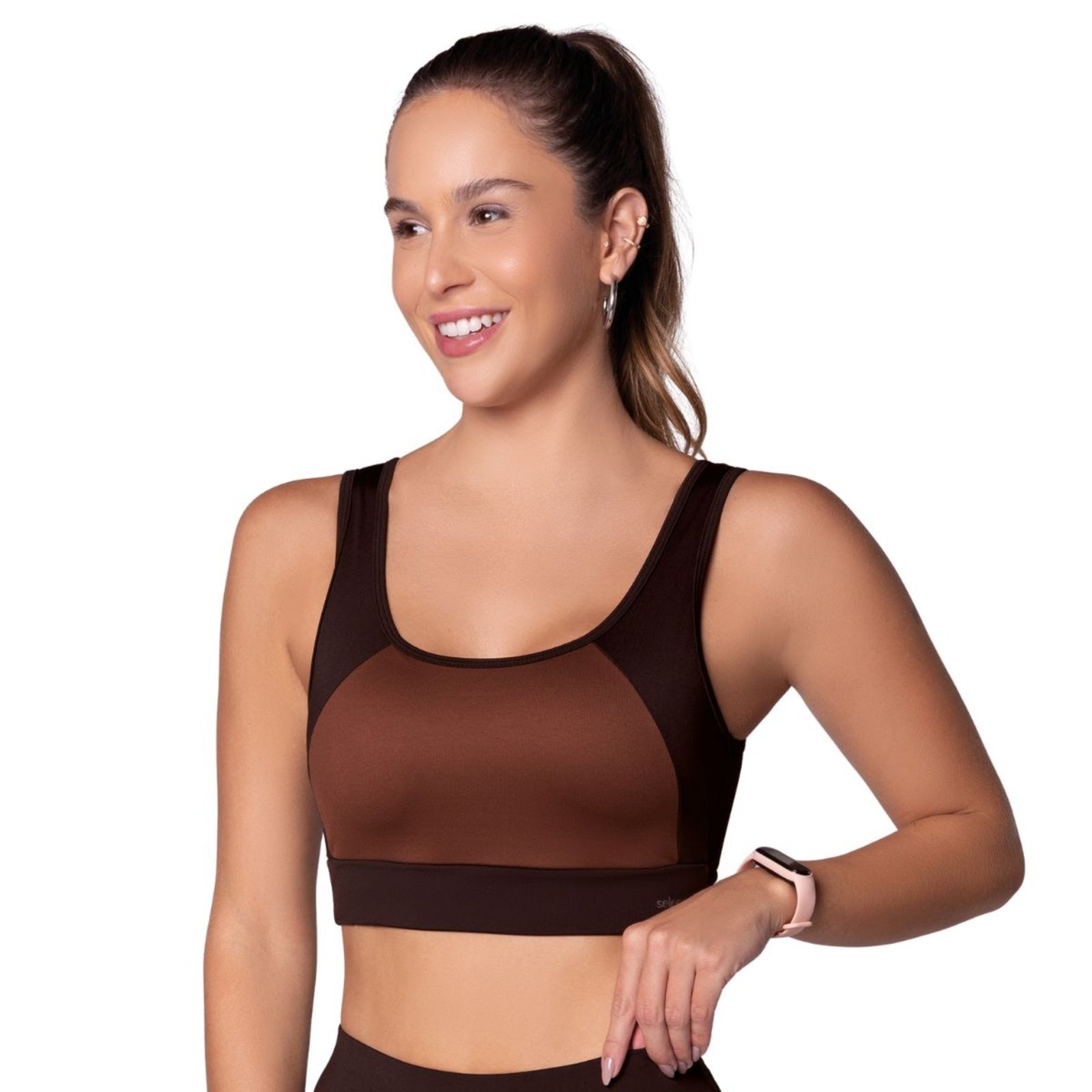Top Fitness Feminino Recorte Bojo Removível Selene