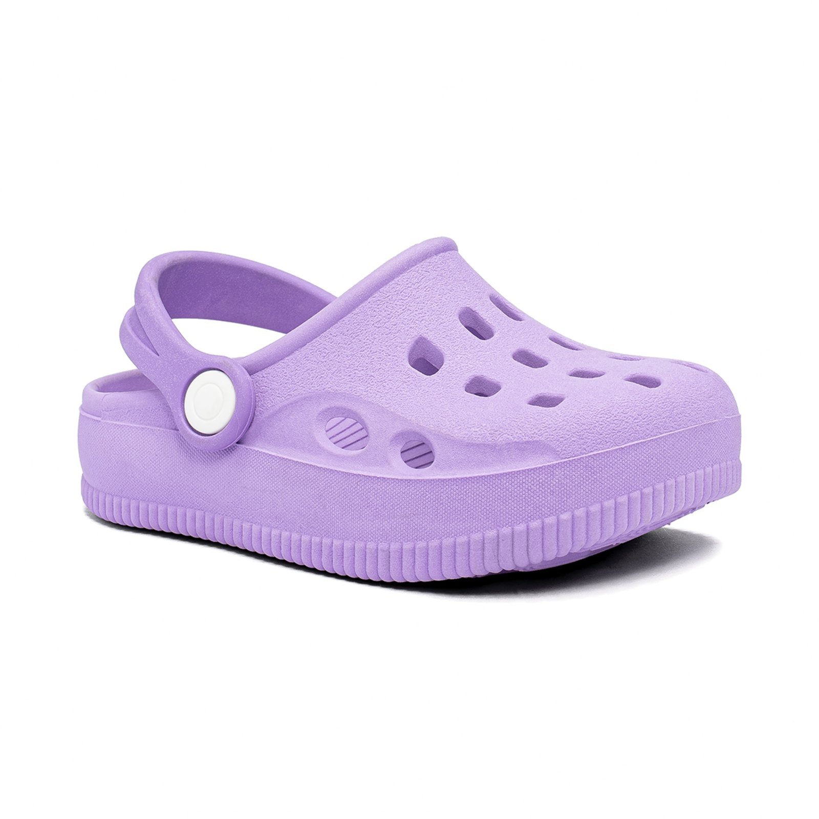 Vista 3 Infantil - Sandalia Babuche Menina Funfy Leve Confortável e Moderna 3124A Lilas rosa Funfy rosa