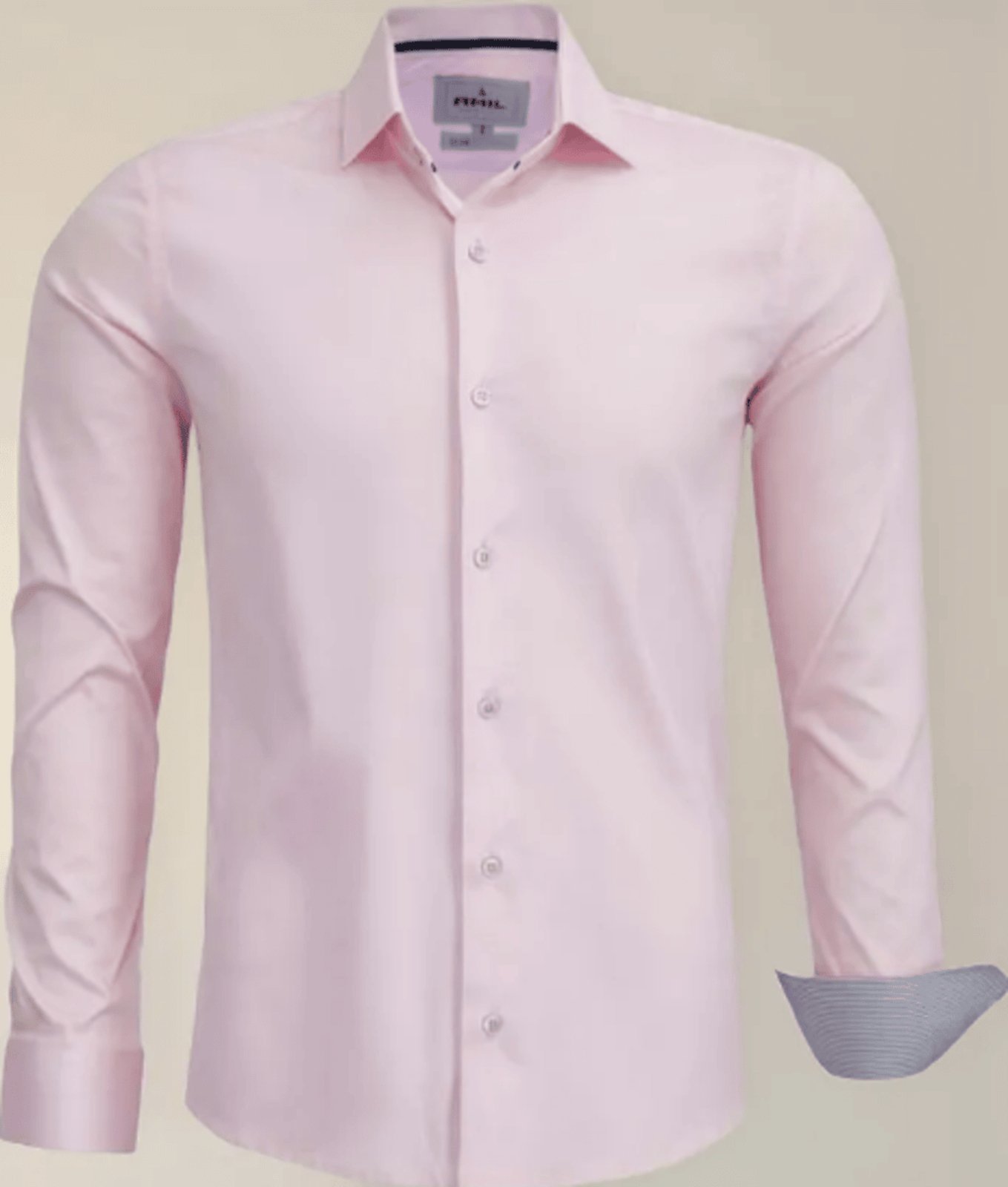 Camisa Social Amil Slim Flash Algodão Com Elastano Manga Longa Luxo Rosa