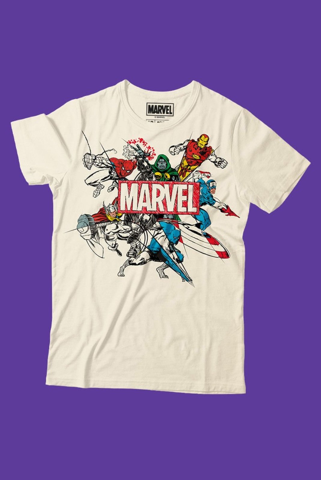 Camiseta Marvel Heróis HQ