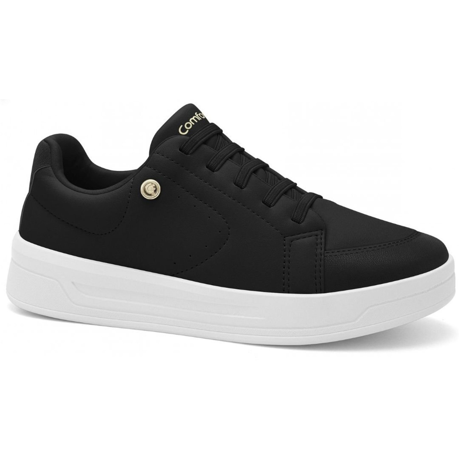 Tênis Feminino Ajuste Elástico Comfortflex 2667402 - Preto