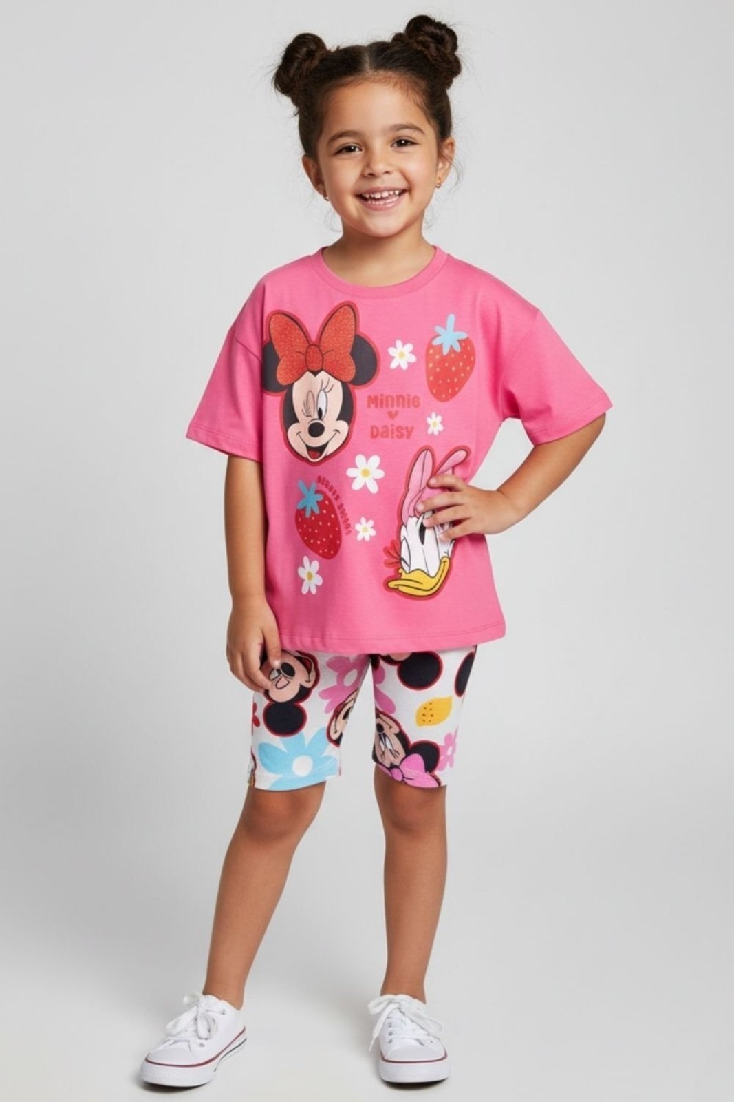 Infantil - Conjunto Disney Feminino Minnie e Margarida Rosa