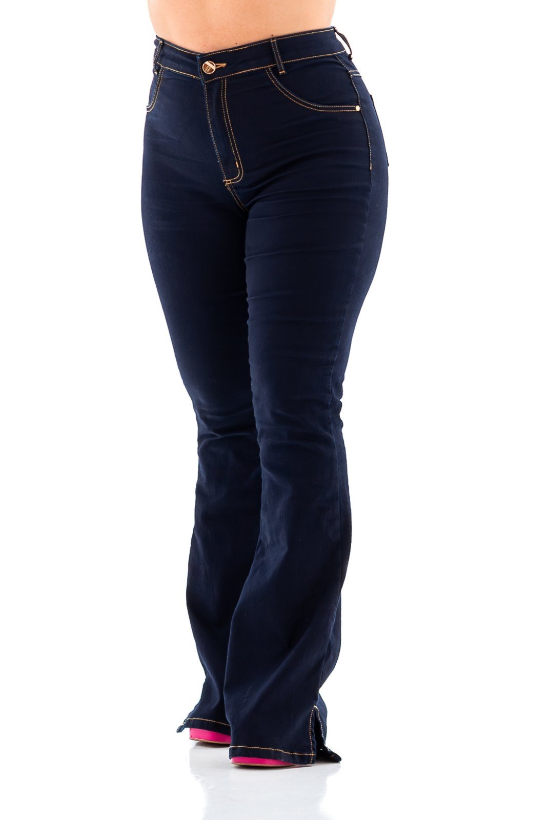 Calça Jeans Arauto Feminina Hot Flare Azul Escuro