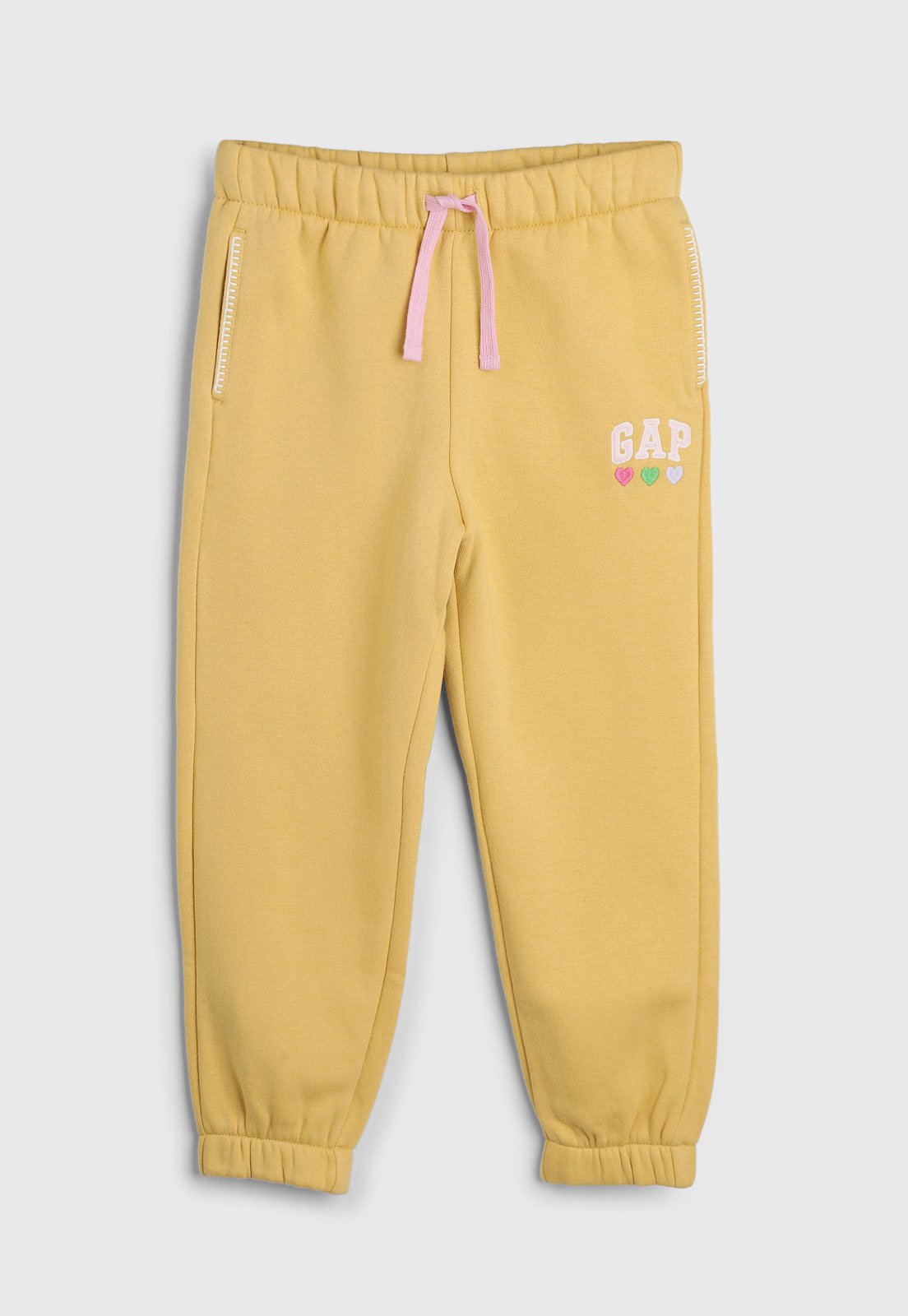 Infantil – Calça GAP Jogger Logo Bordado Amarela