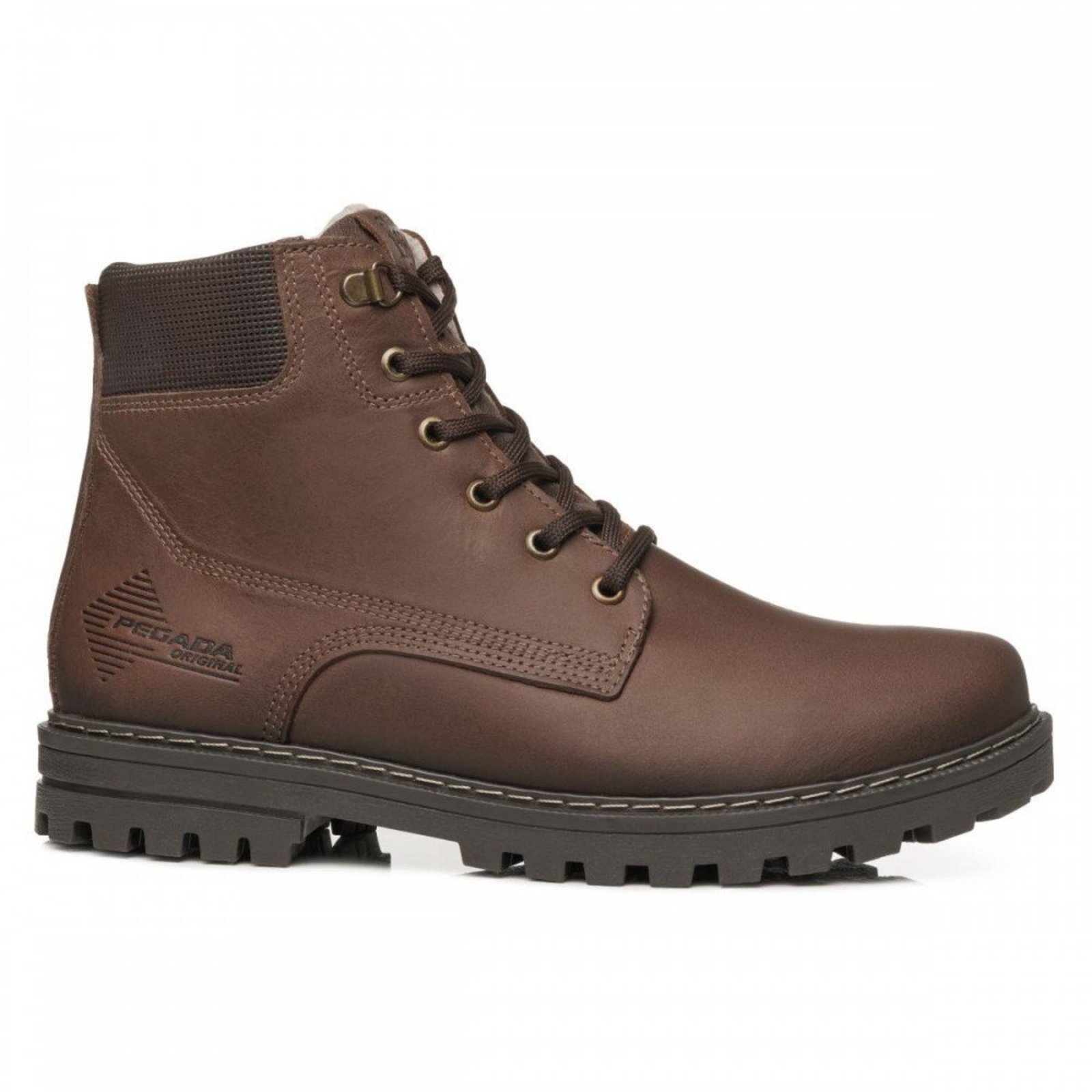 Bota Pegada 181591 Forrada Lã Pelo Masculino Pegada Marrom