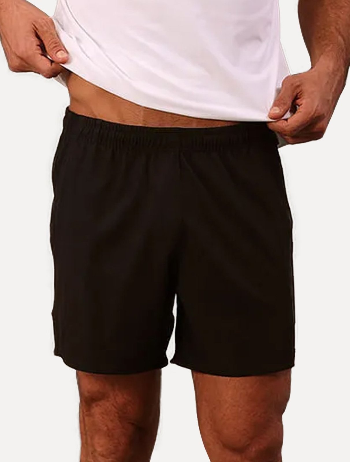 Short Calvin Klein Swimwear Elástico Liso Logo Lateral Preta