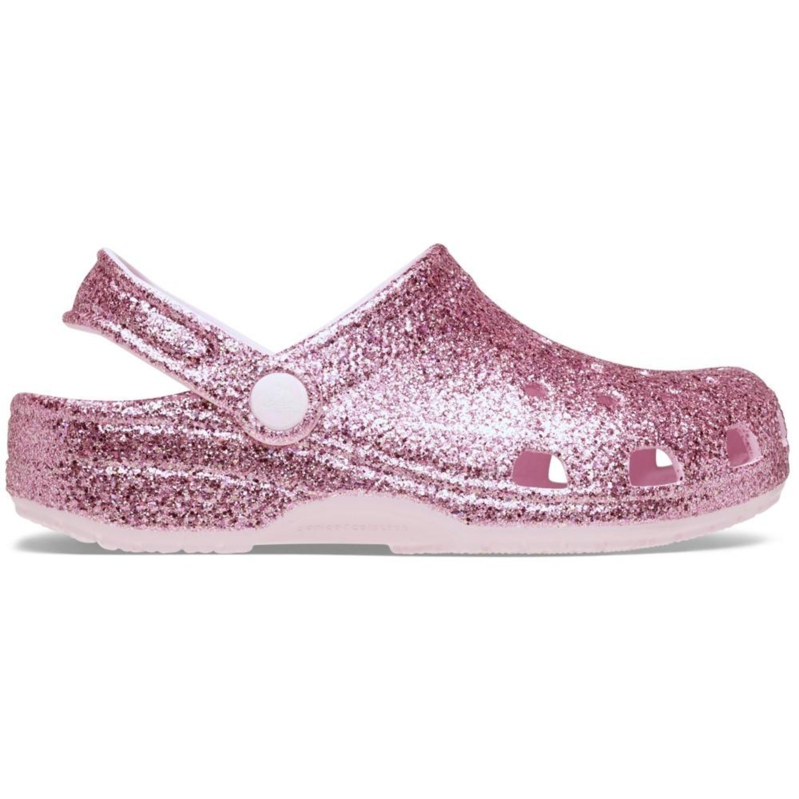 Vista 2 Infantil - Sandália Crocs Classic Chunky Glitter Clog T Pink Milk Rosa rosa pink Crocs rosa pink
