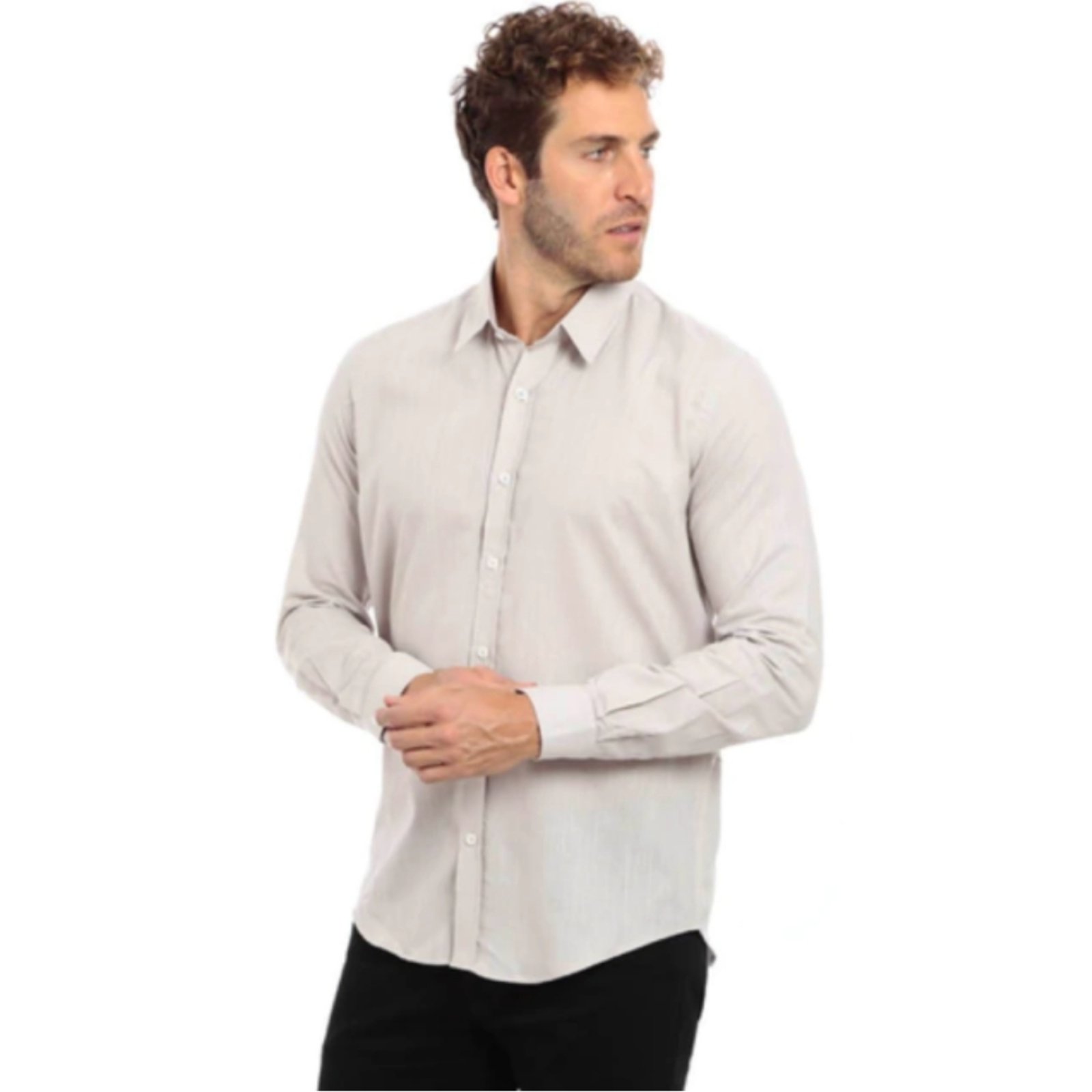 Camisa Hugo Deleon Esporte Linho Bege