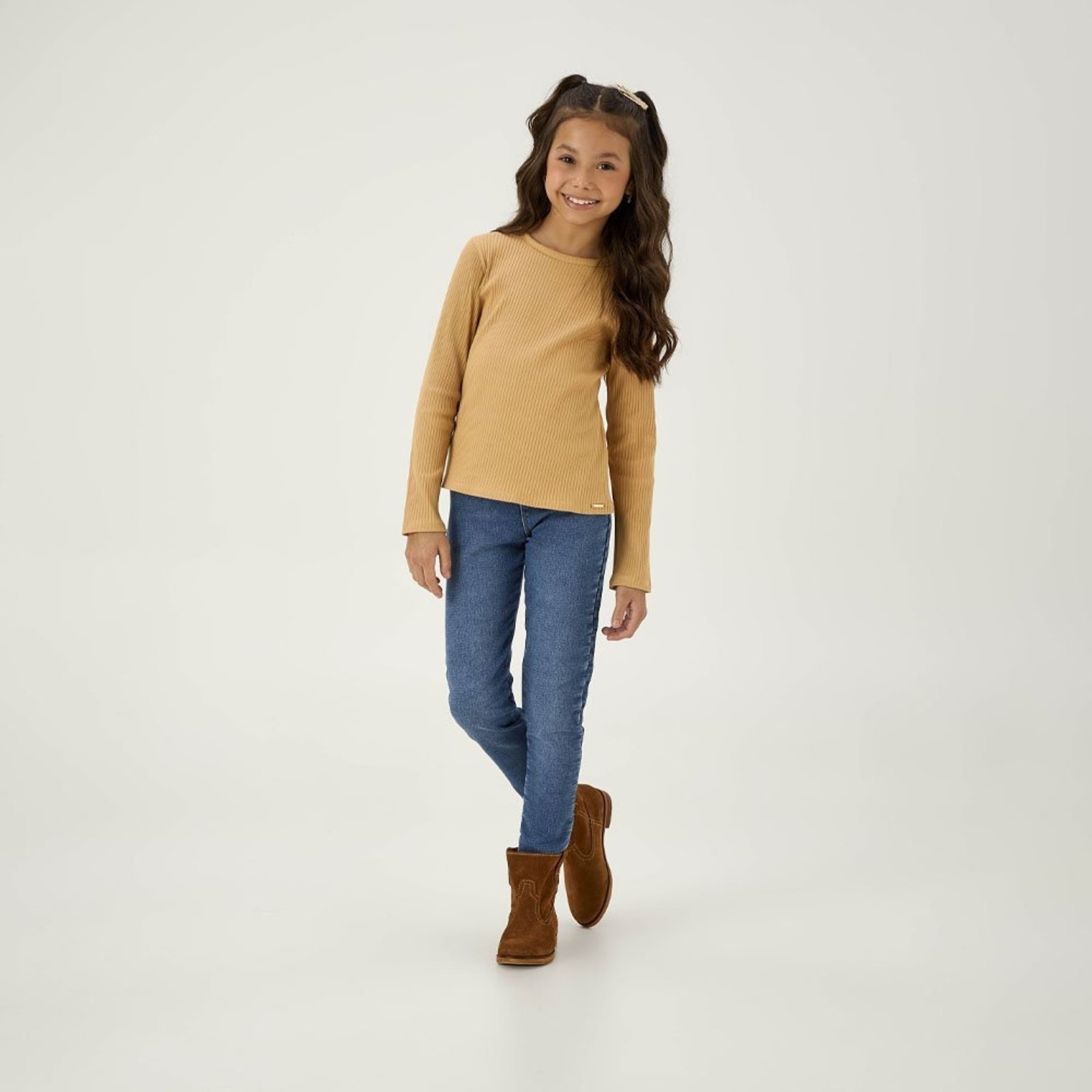 Infantil - Blusa Bege Pulla Bulla Menina - 55310-1254