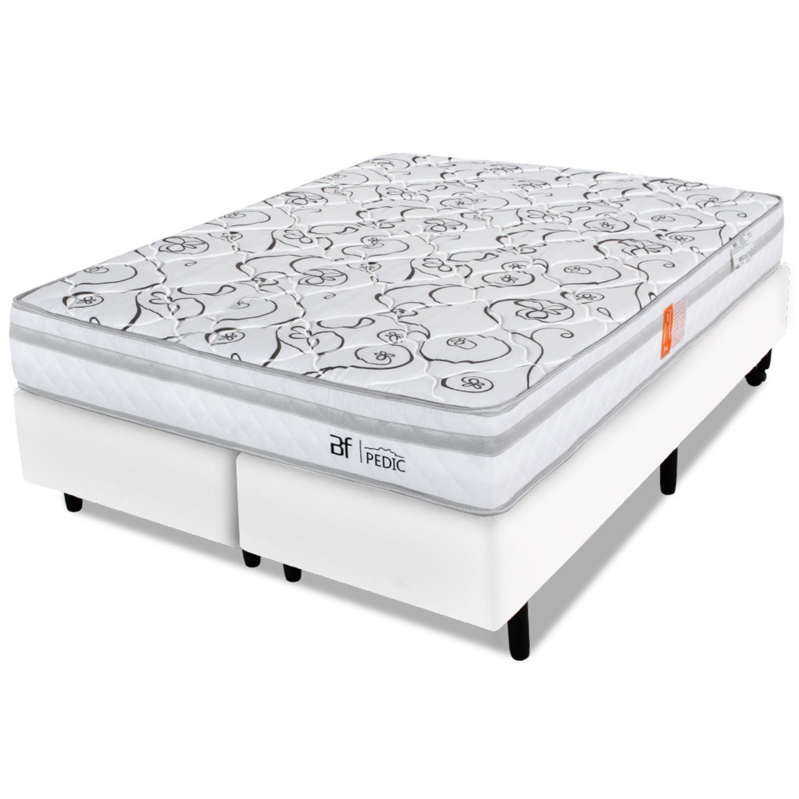 Cama Box Queen com Colchão Ortopédico Dupla Face Firme 158x198cm BF Colchões