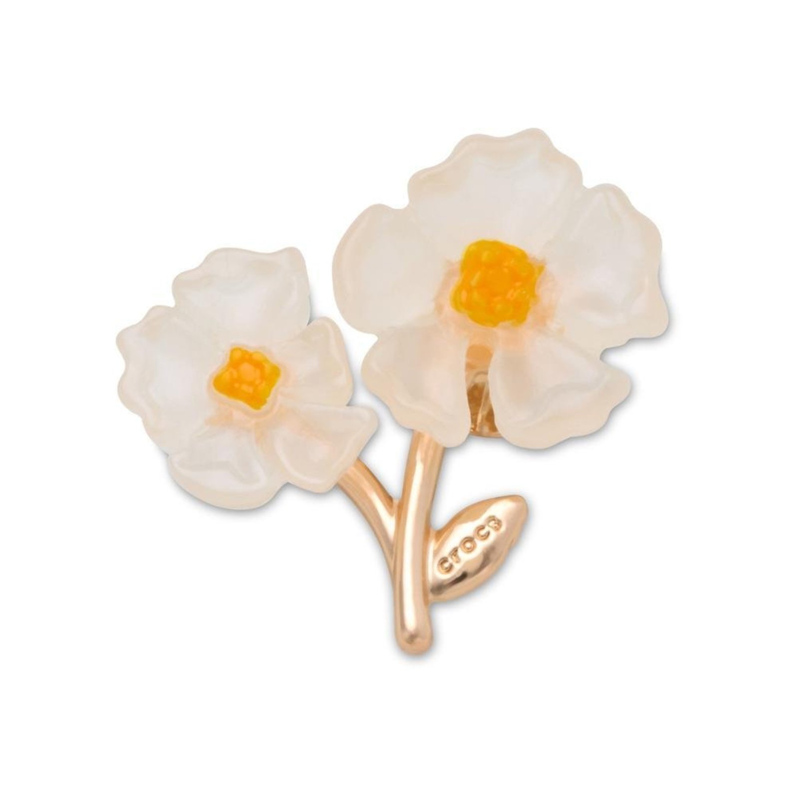 Infantil - Jibbitz™ Flores Brancas E Laranja Único Branco
