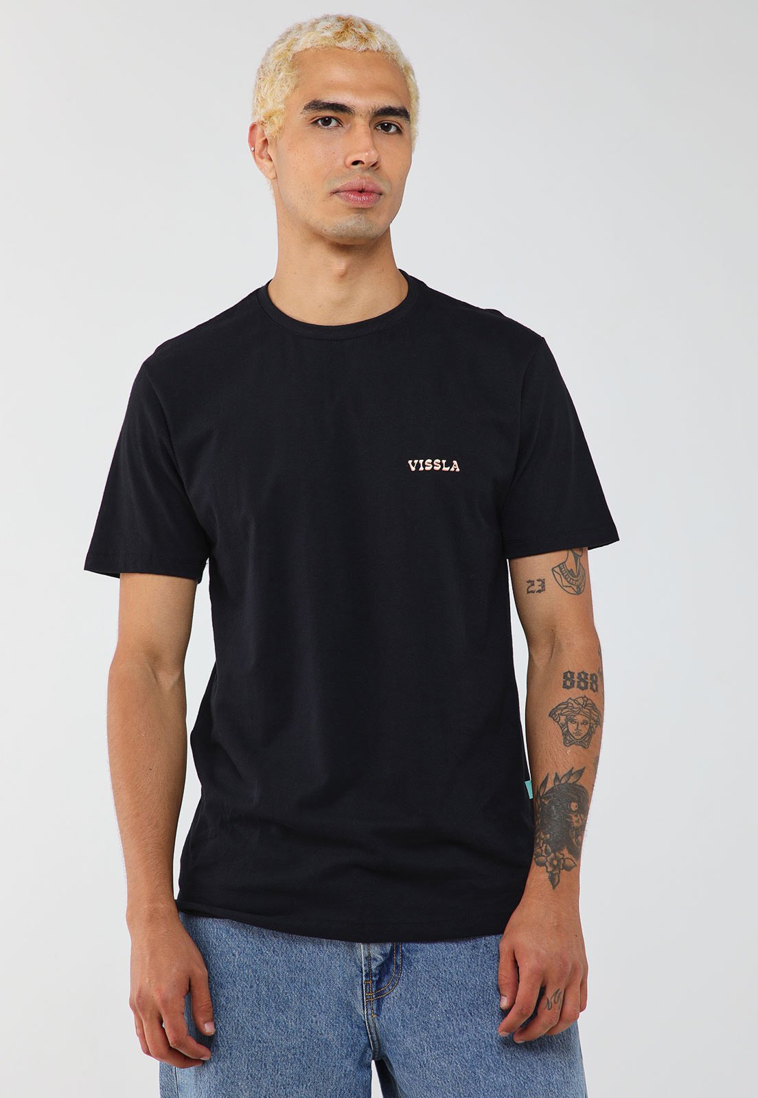 Camiseta Masculina Vissla Silk Beacons Preta