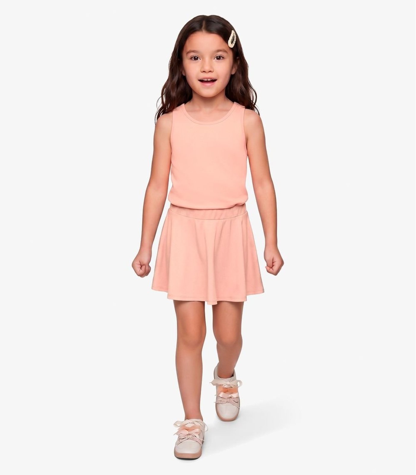 Infantil - Saia Feminina Em Cotton Leve Rovi Rosa
